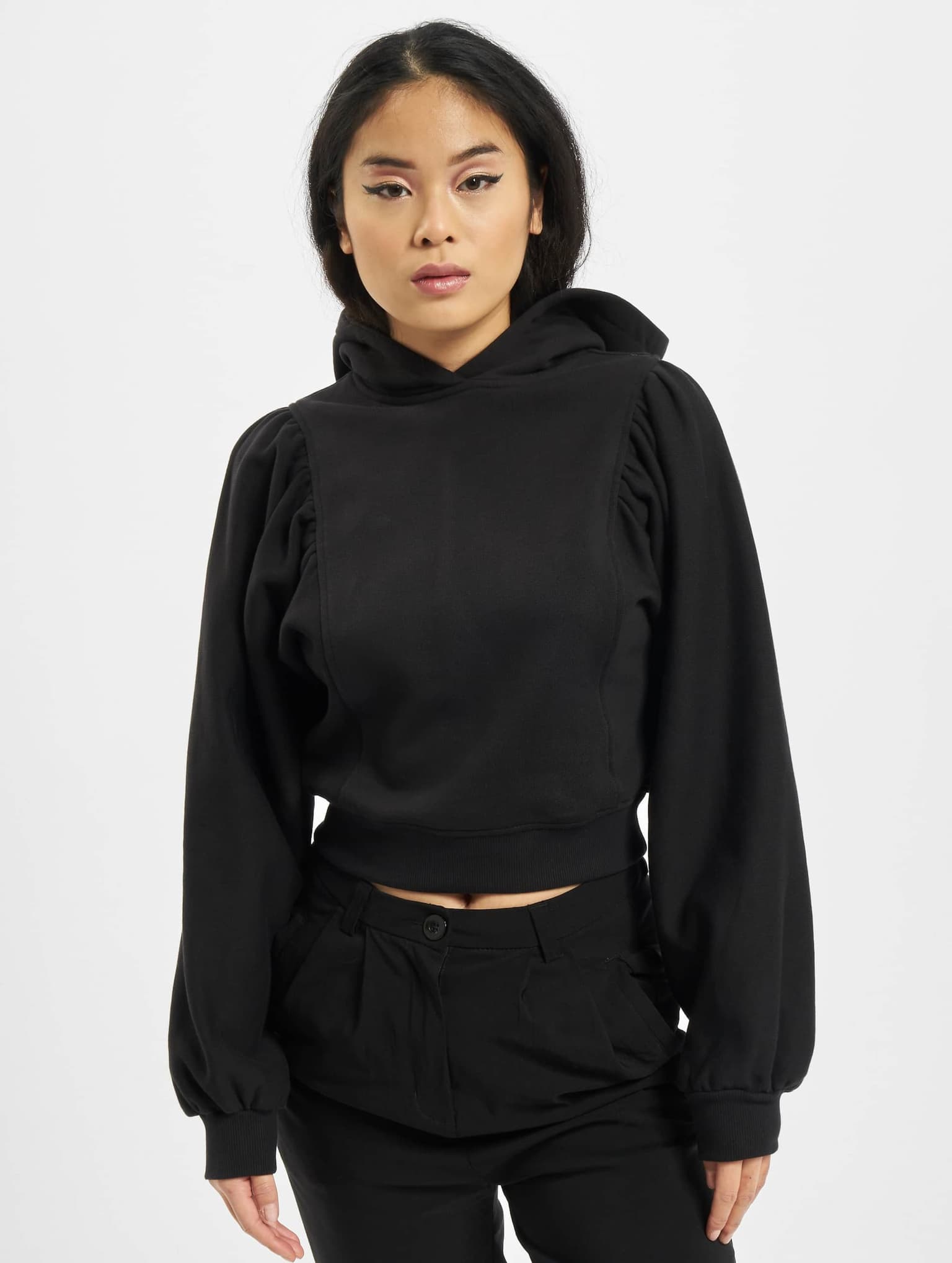 Urban Classics Ladies Essentials Gathering Batwing Hoody – Bild 3