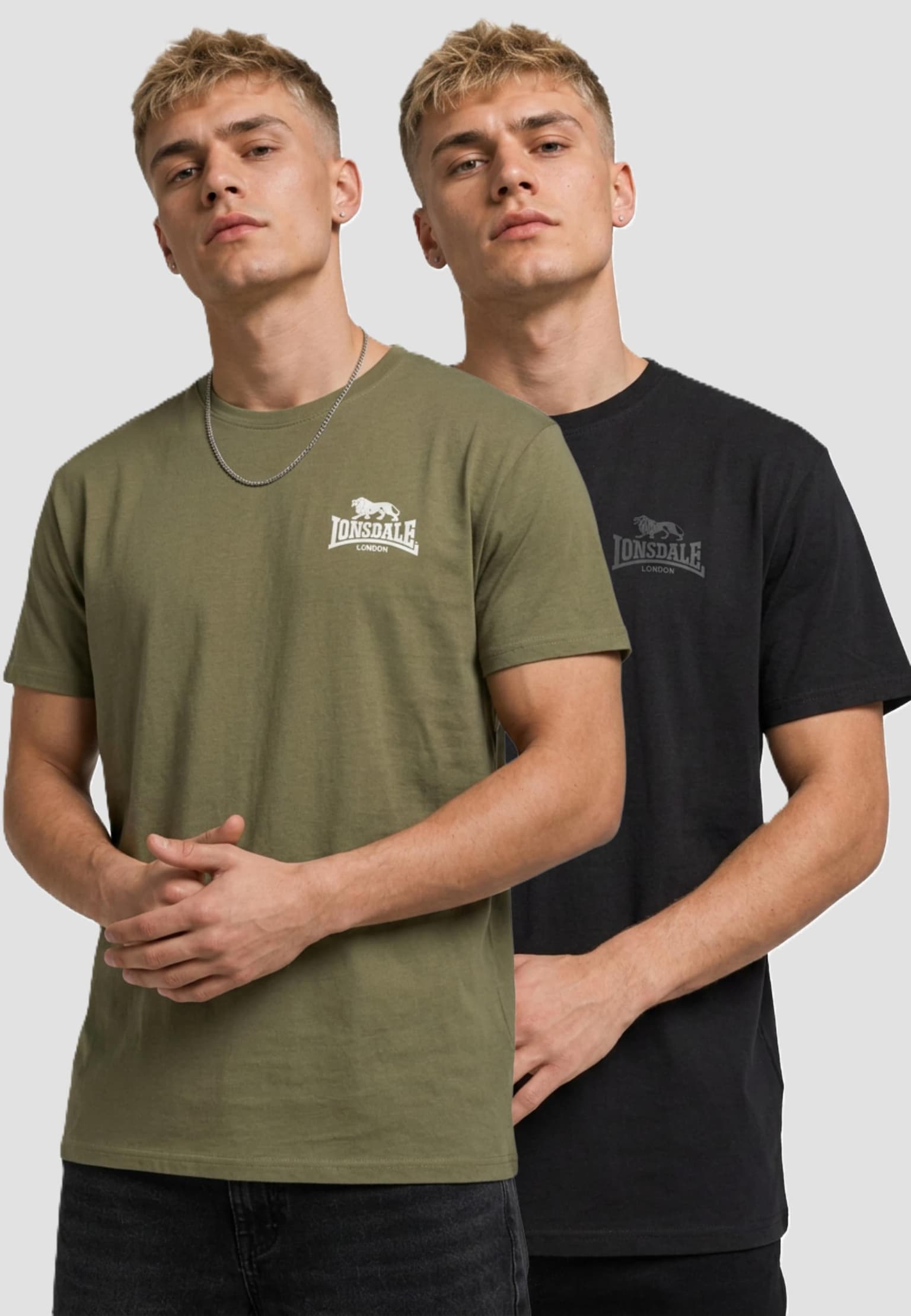 Lonsdale London Blairmore Double Pack T-Shirt