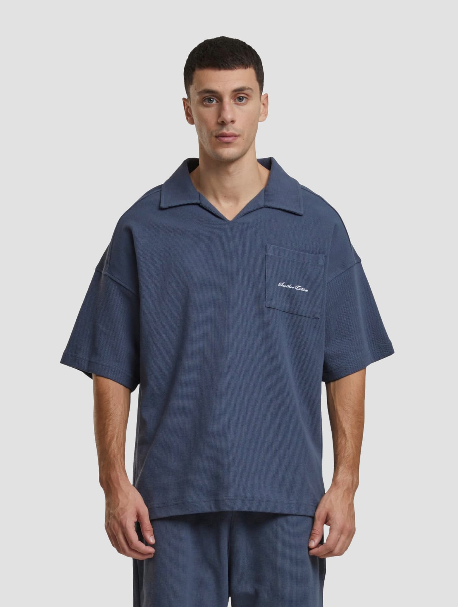 Another Cotton Lab Waffle Oversized Polo Shirt – Bild 3