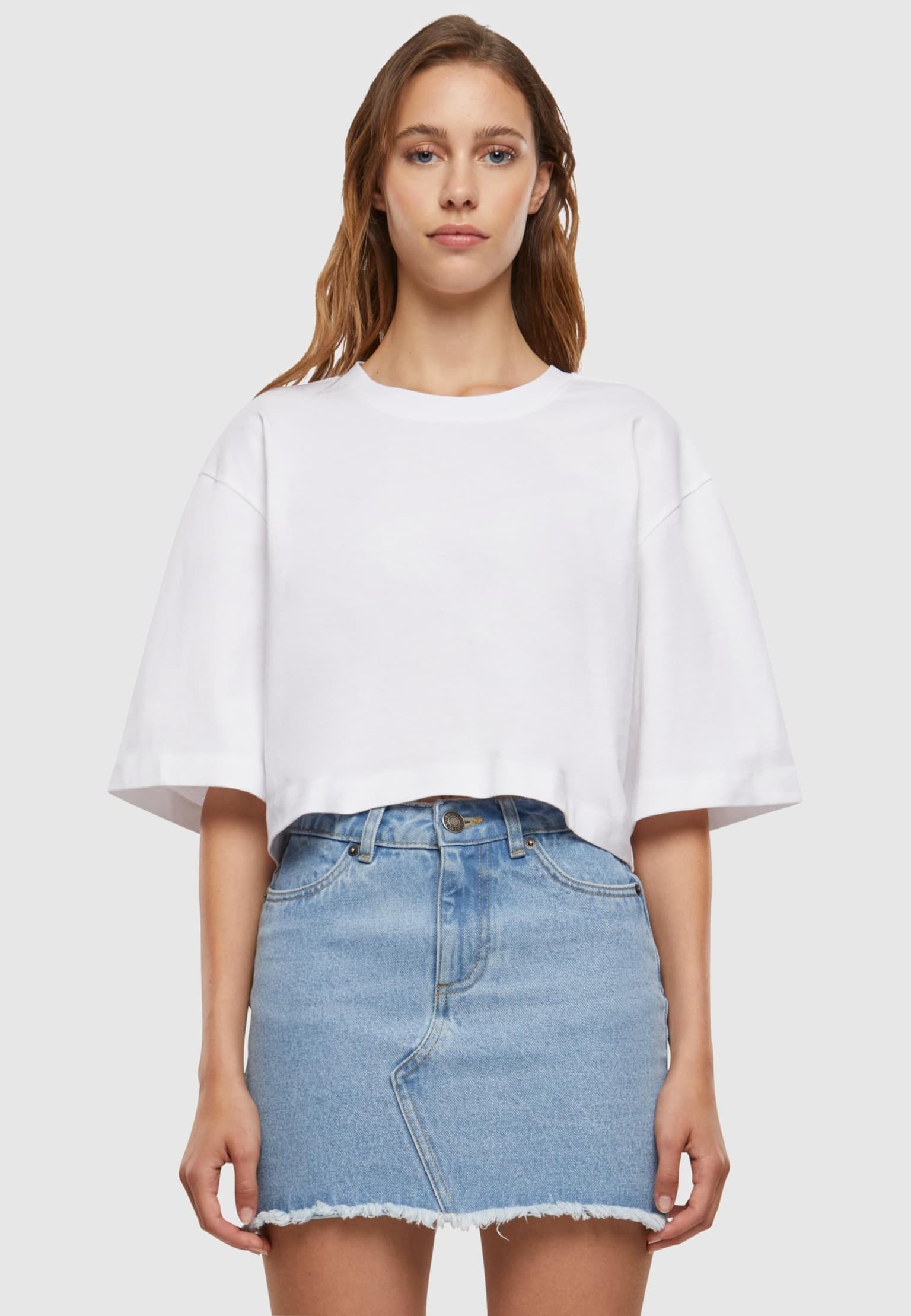 Urban Classics Ladies Heavy Essentials Oversized Cropped Tee