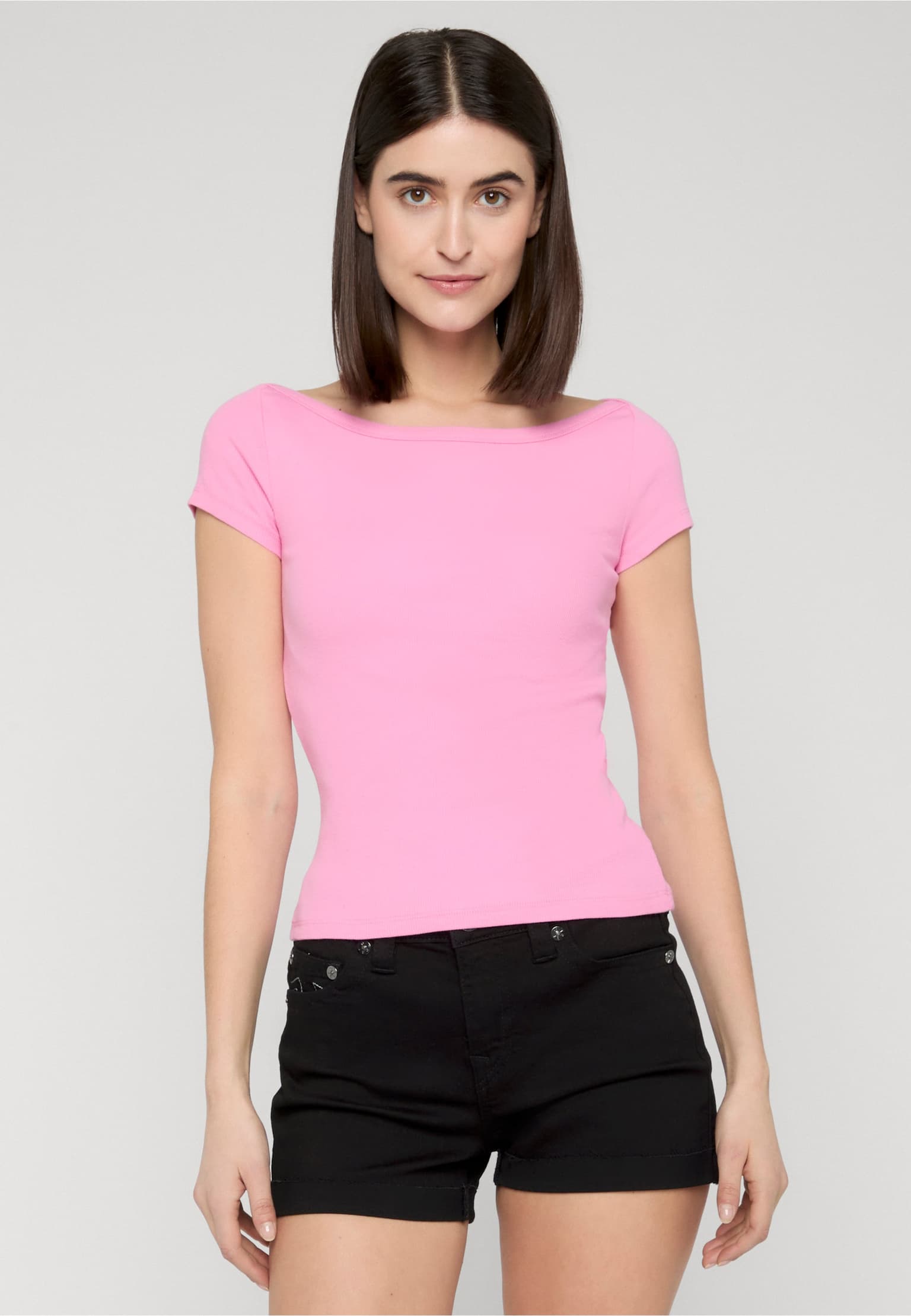 Noisy May NMMAYA S/S BOATNECK TOP NOOS