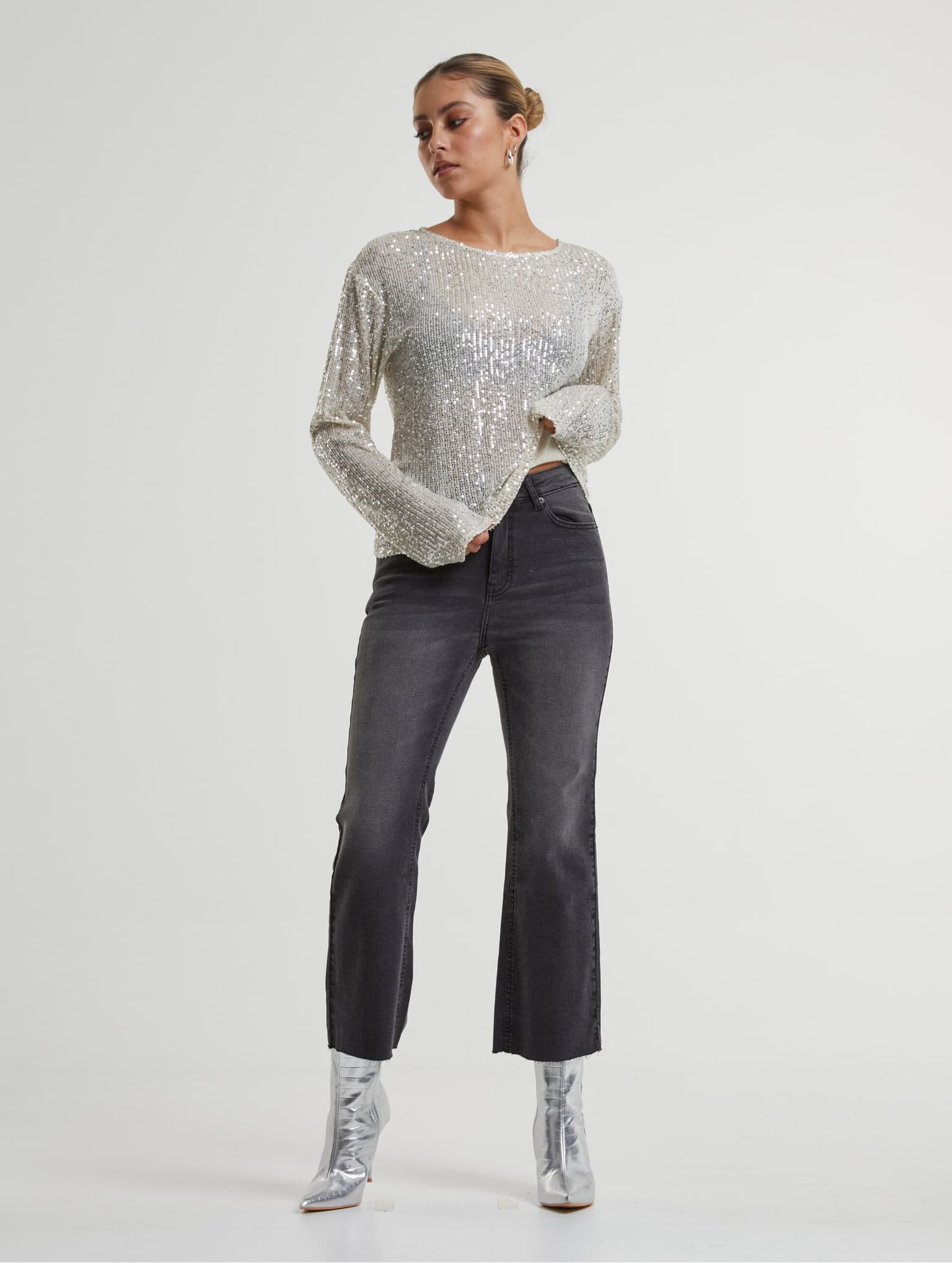 Urban Classics Ladies Sequins Longsleeve – Bild 4