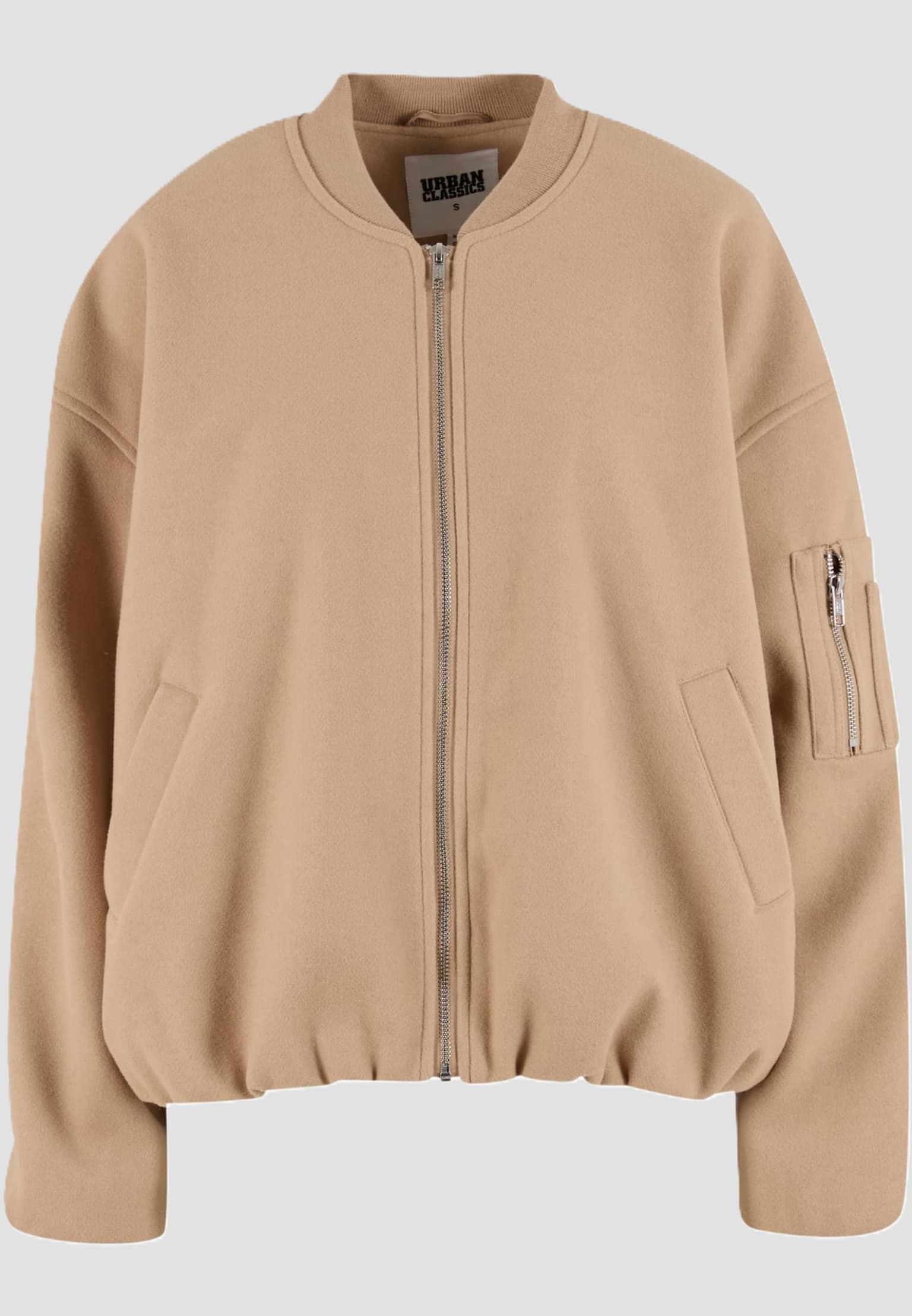 Urban Classics Ladies Faux Wool Bomber Jacket – Bild 3