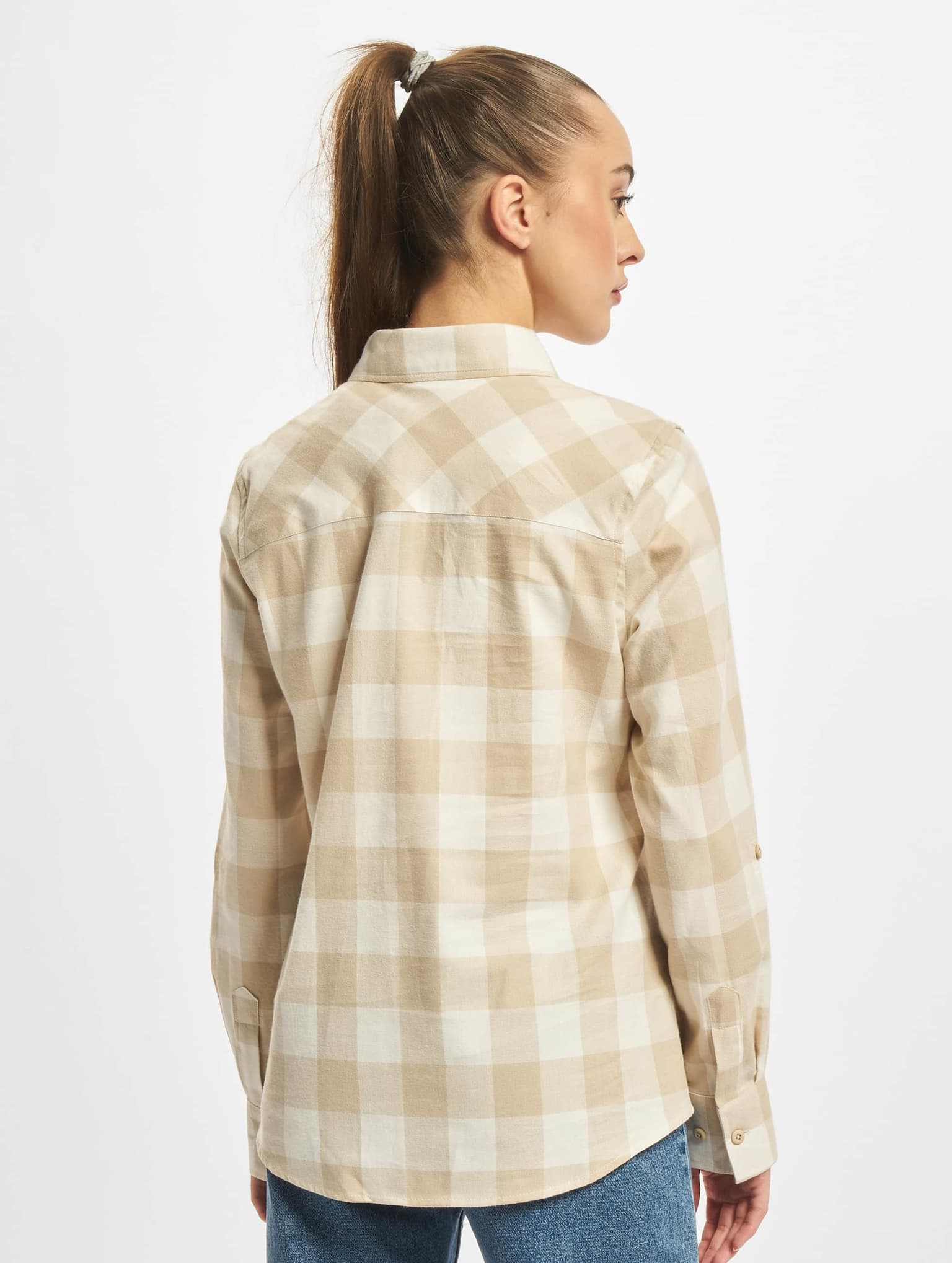 Urban Classics Ladies Turnup Checked Flanell Shirt – Bild 2
