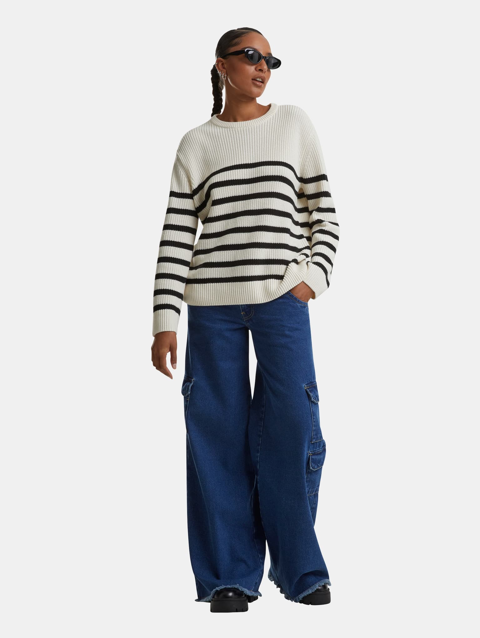 Urban Classics Ladies Rib Striped Sweater – Bild 3