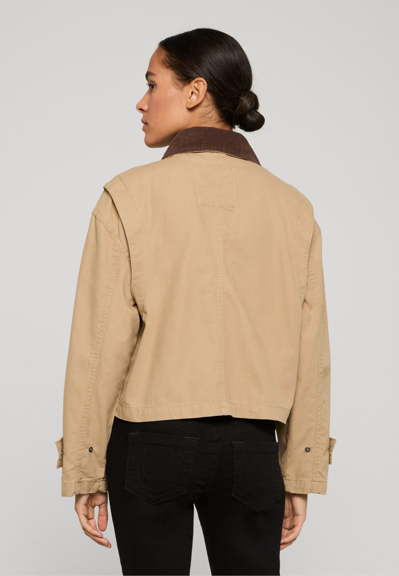 Urban Classics Ladies Workwear Cropped Cotton Jacket – Bild 2
