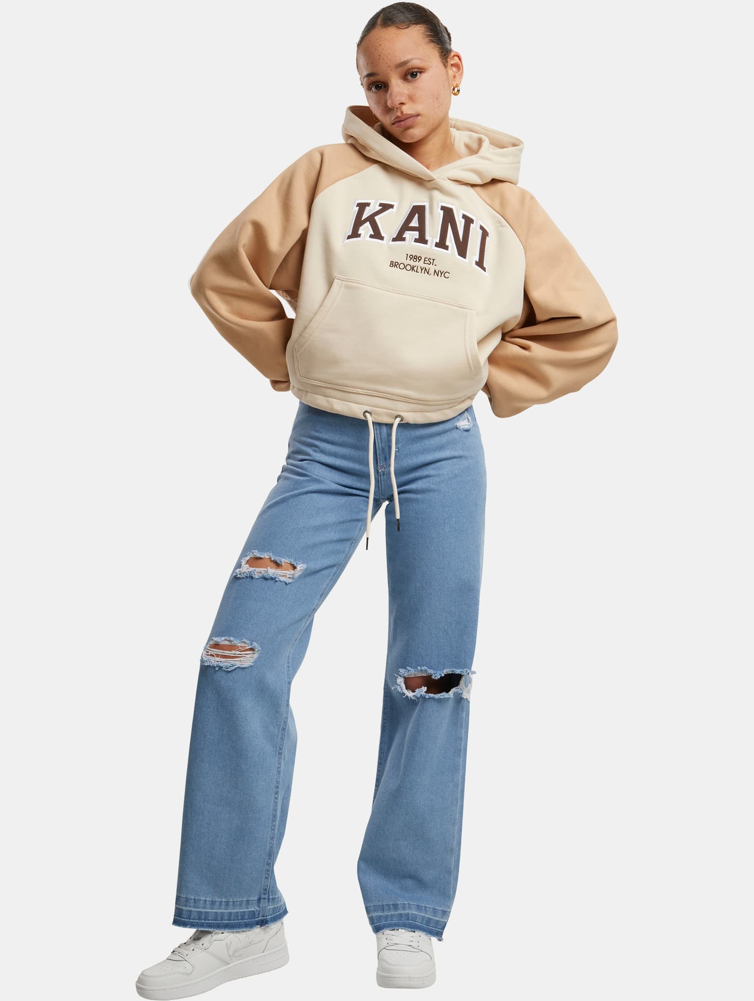 Karl Kani KK Serif Crop Raglan Hoodie – Bild 4