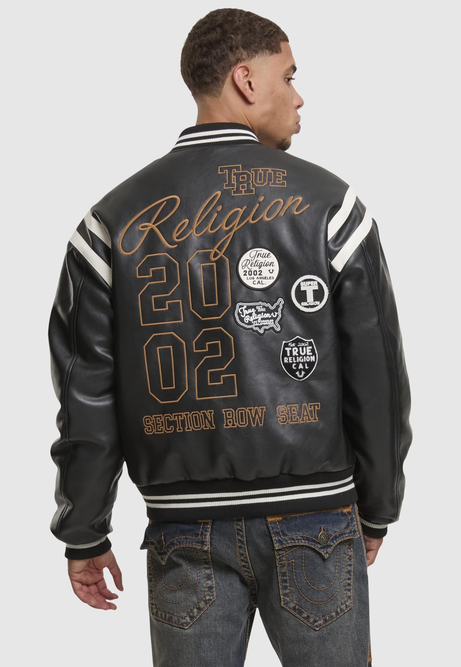 True Religion RETRO PU VARSITY JACKET – Bild 2