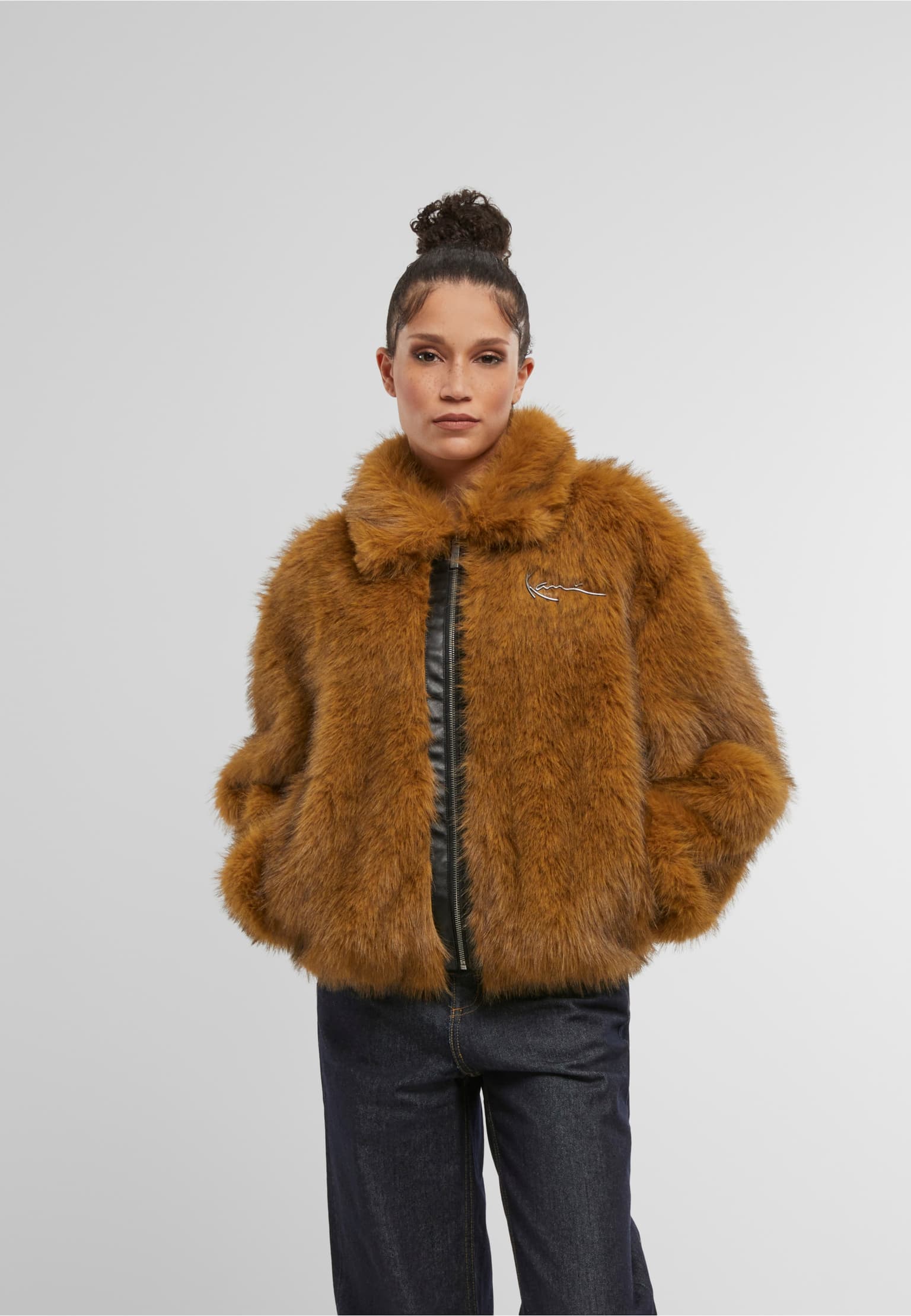 Karl Kani Metal Signature Faux Fur Jacket