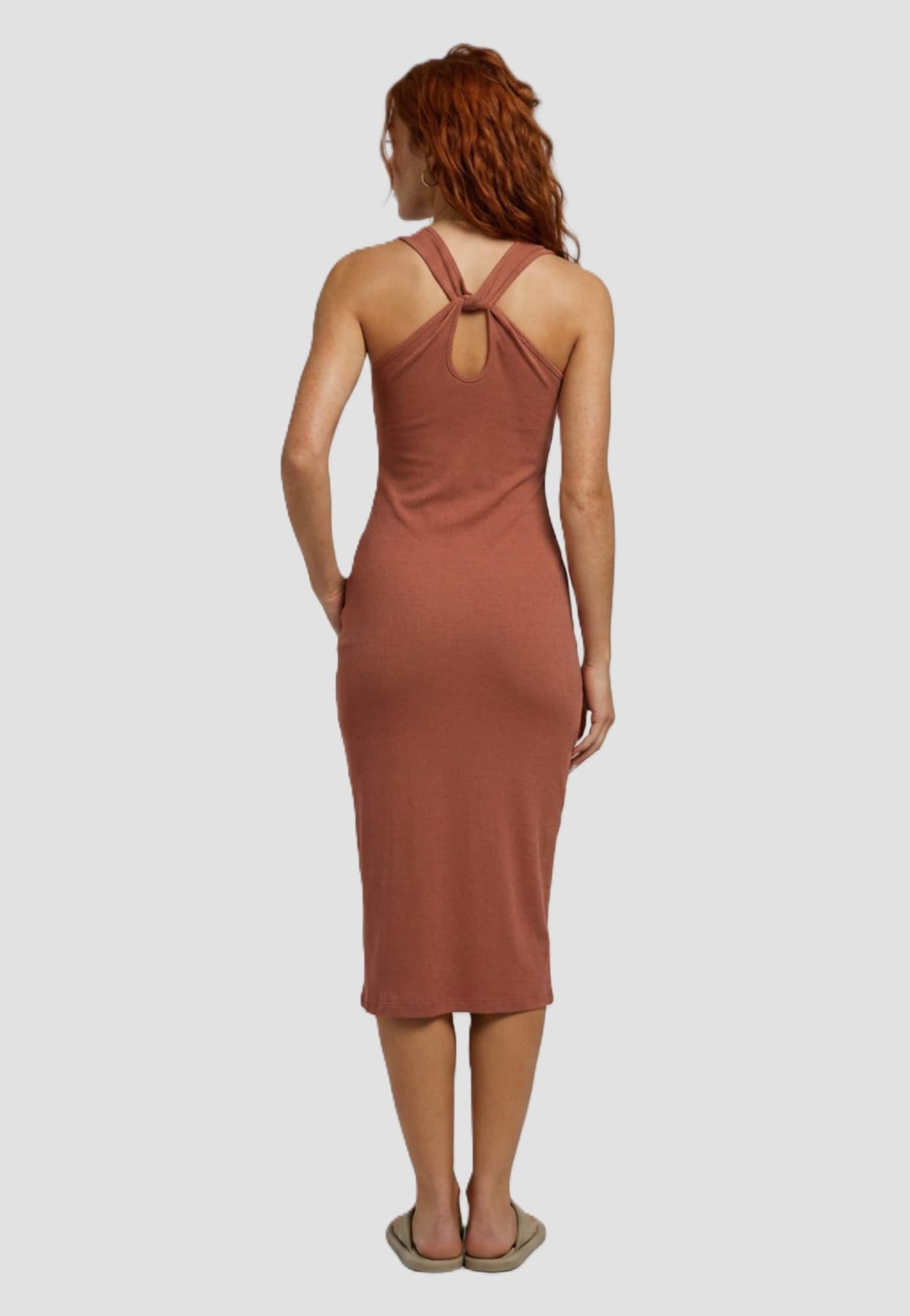 Urban Classics Ladies Midi Sleeveless Rib Dress – Bild 2