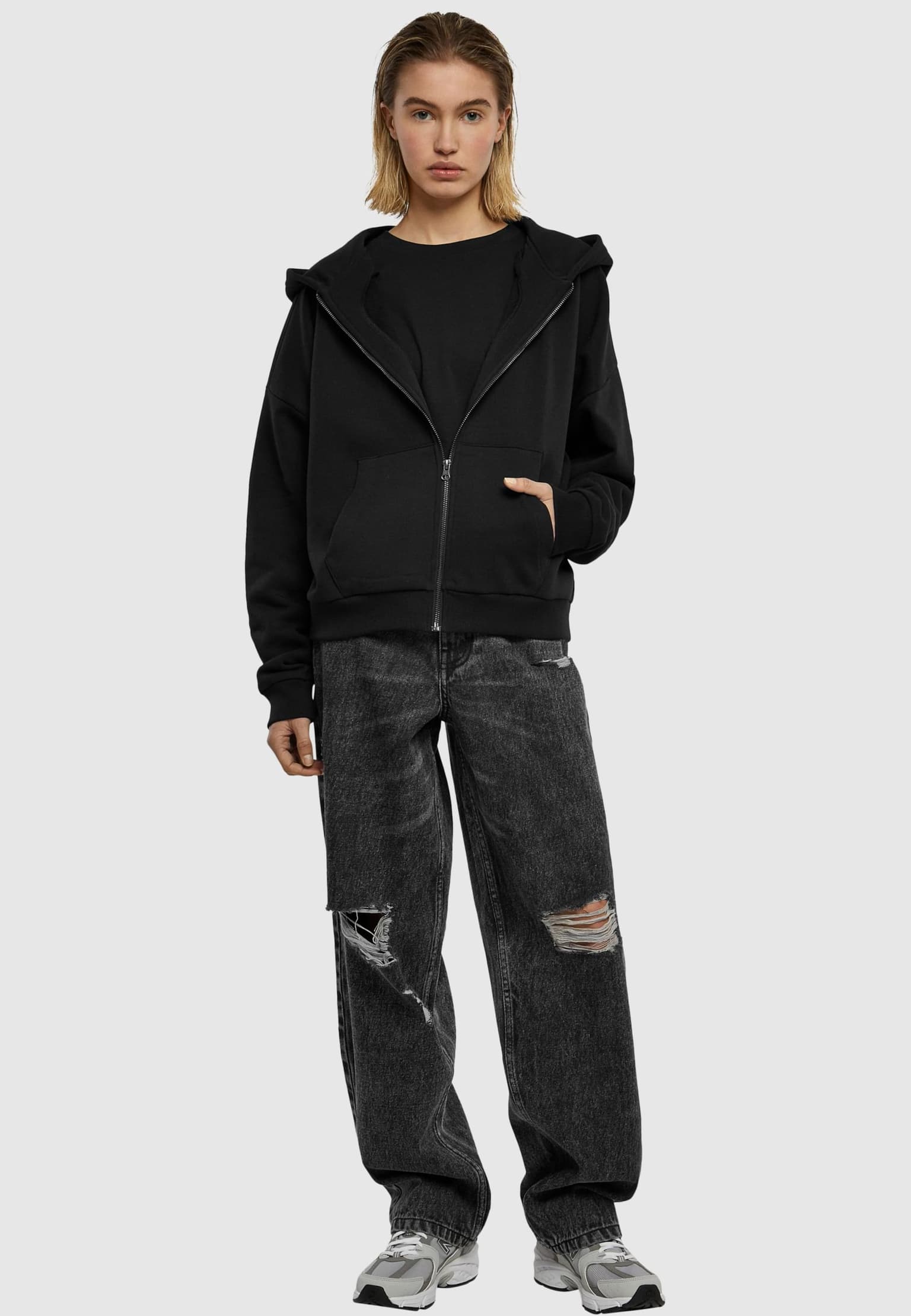 Urban Classics Ladies Boxy Zip Hoody – Bild 4