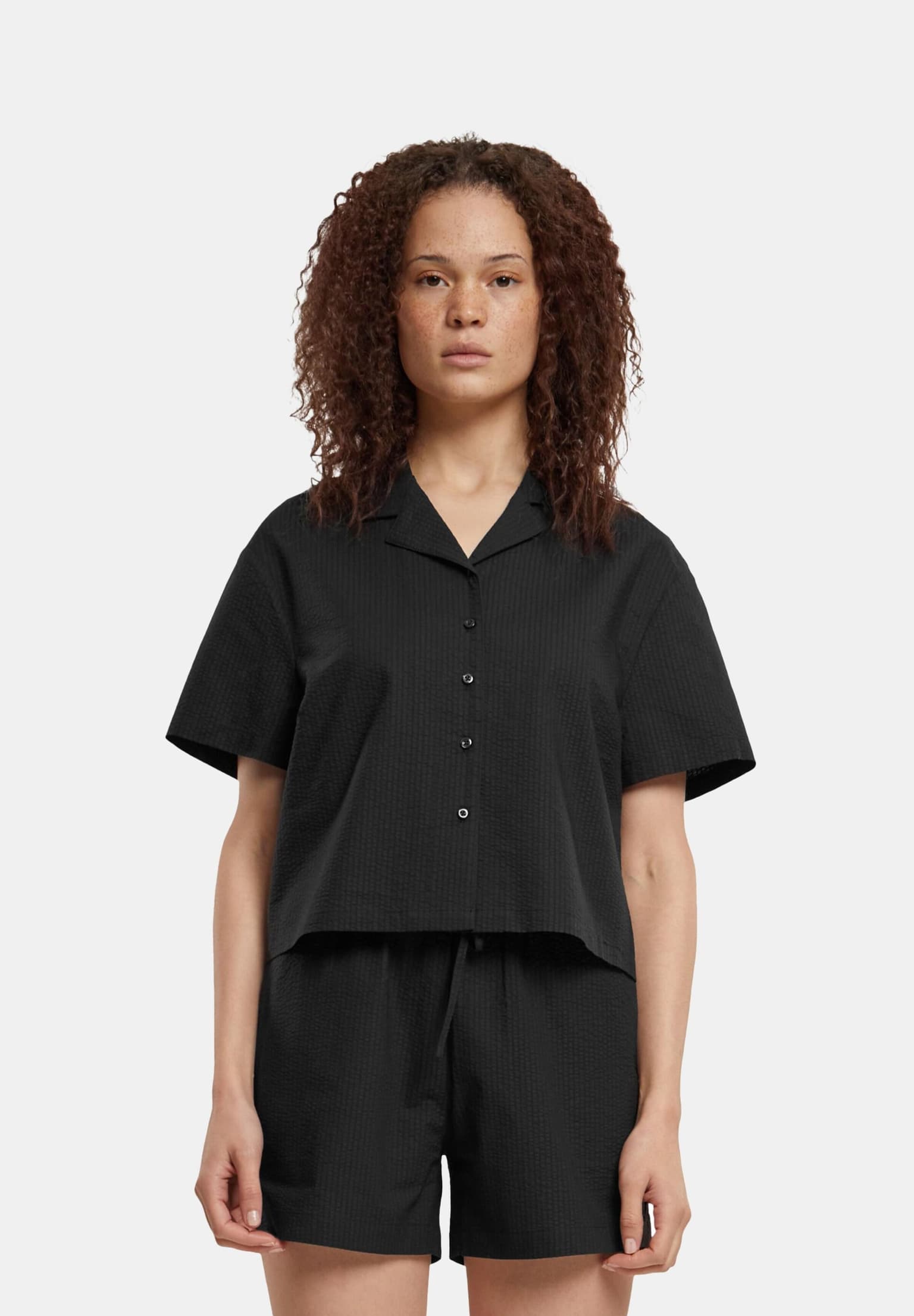 Urban Classics Ladies Seersucker Bluse
