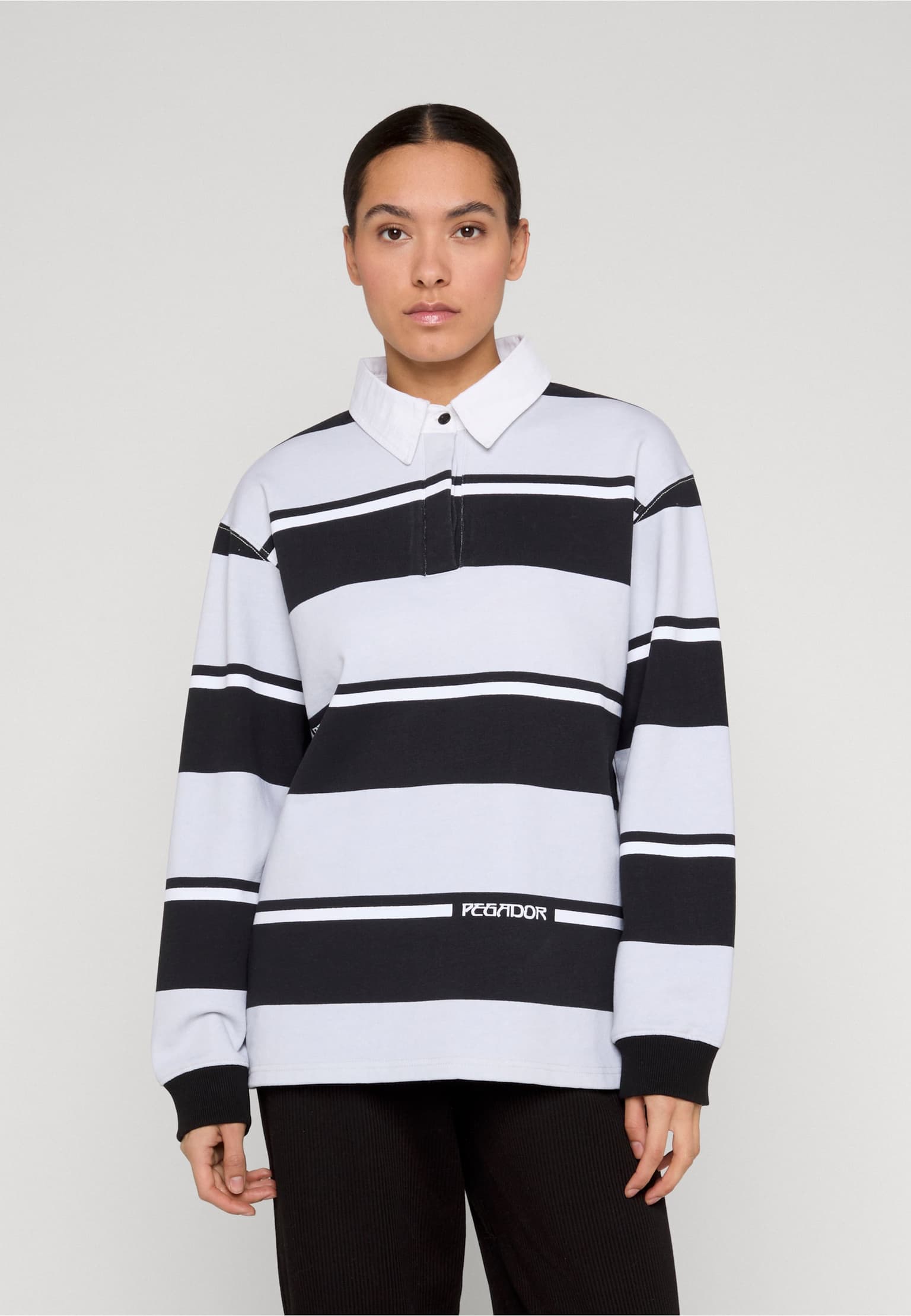 PEGADOR Morella Striped Polo Sweater