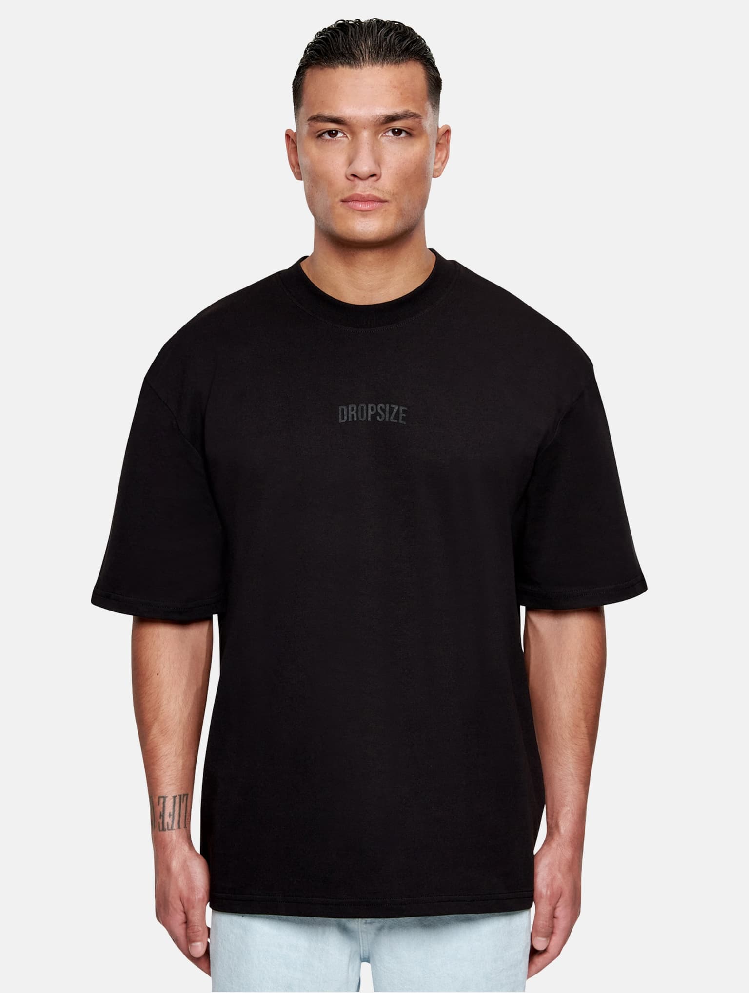 Dropsize Heavy Oversize Curved Hd Logo T-Shirt