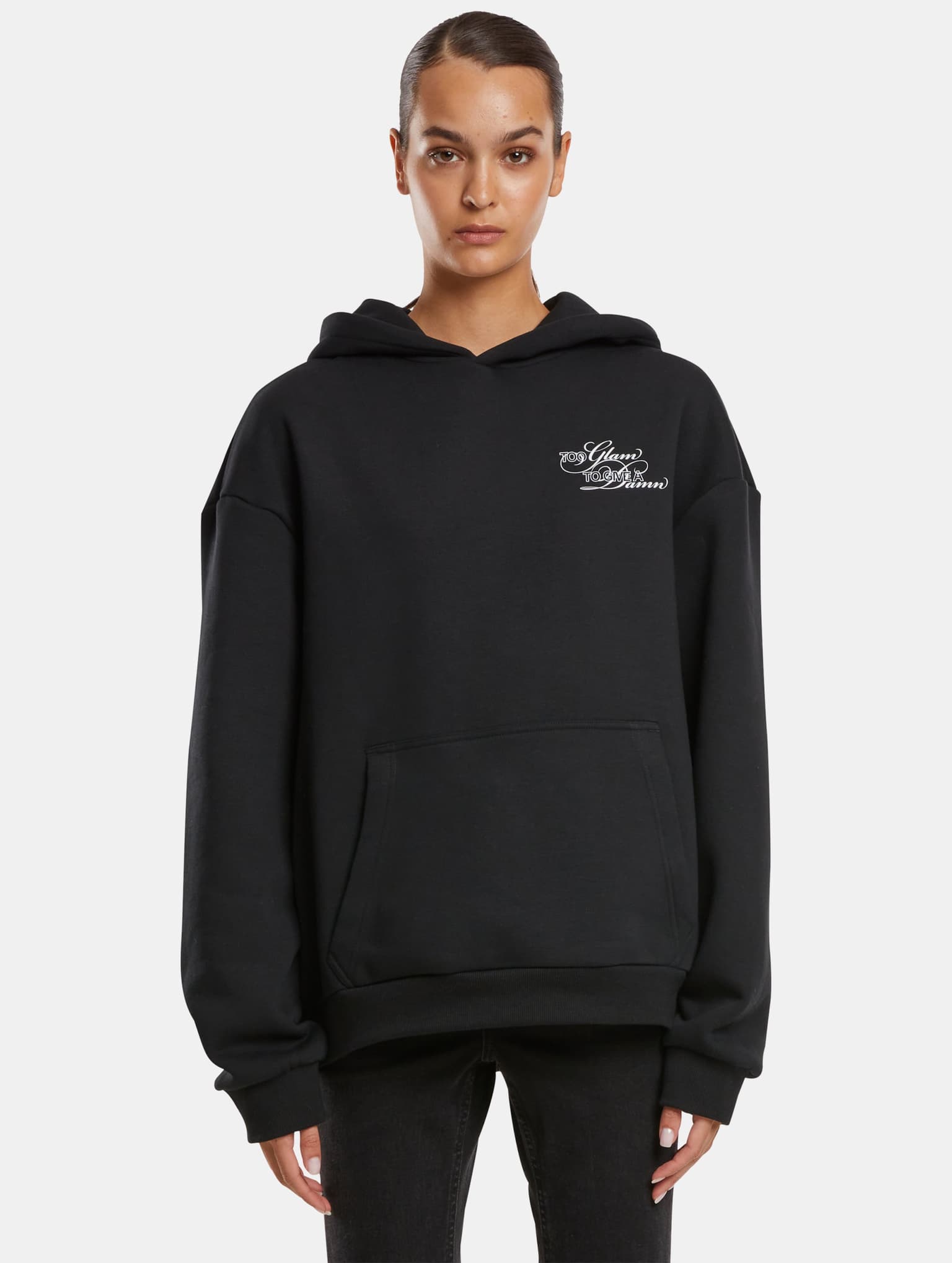 Miss Tee Give A Damn Ladies Fluffy Hoody – Bild 3