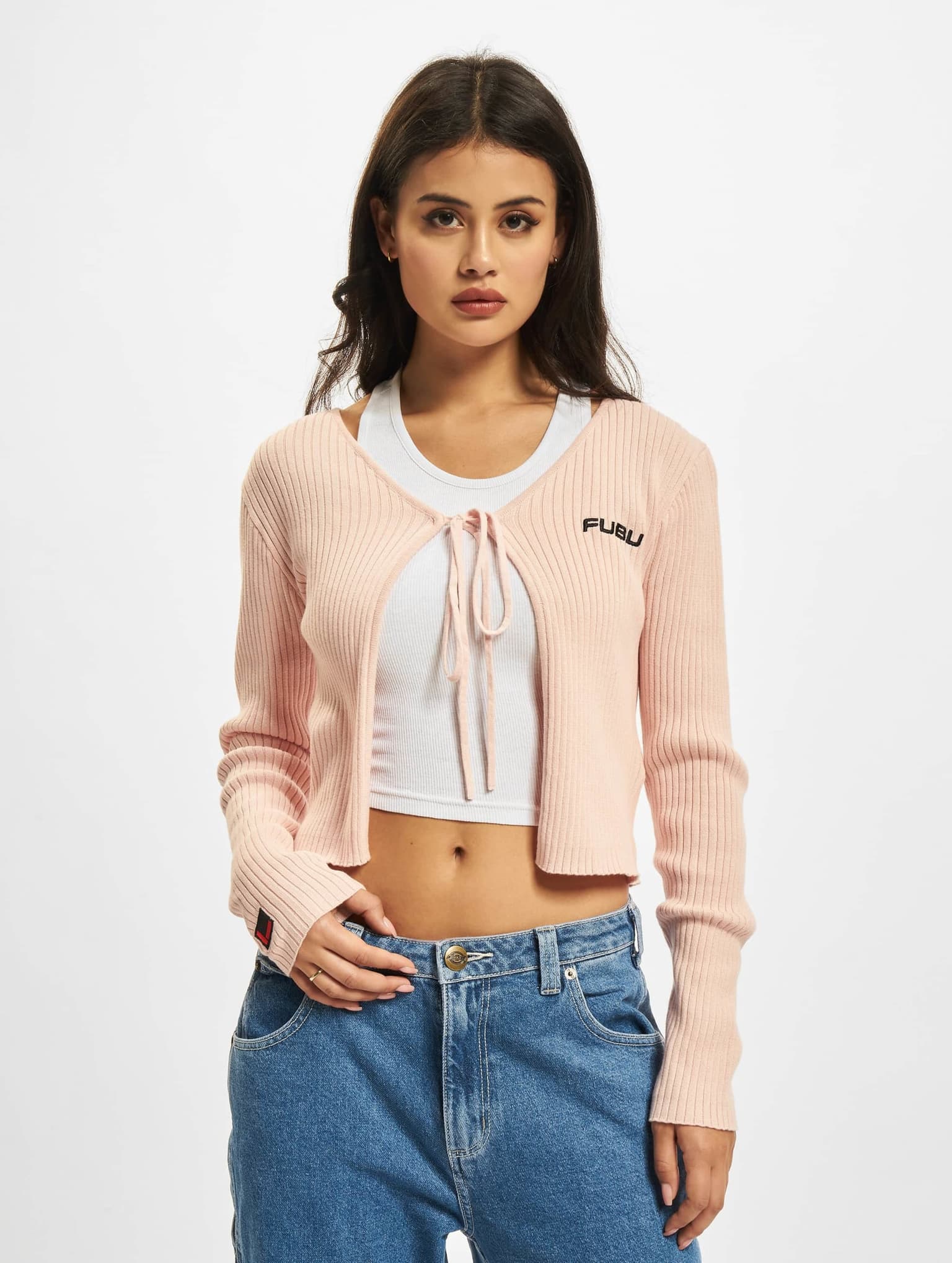Fubu FW222-016-1, Corporate Rib Knit Bolero rose – Bild 3