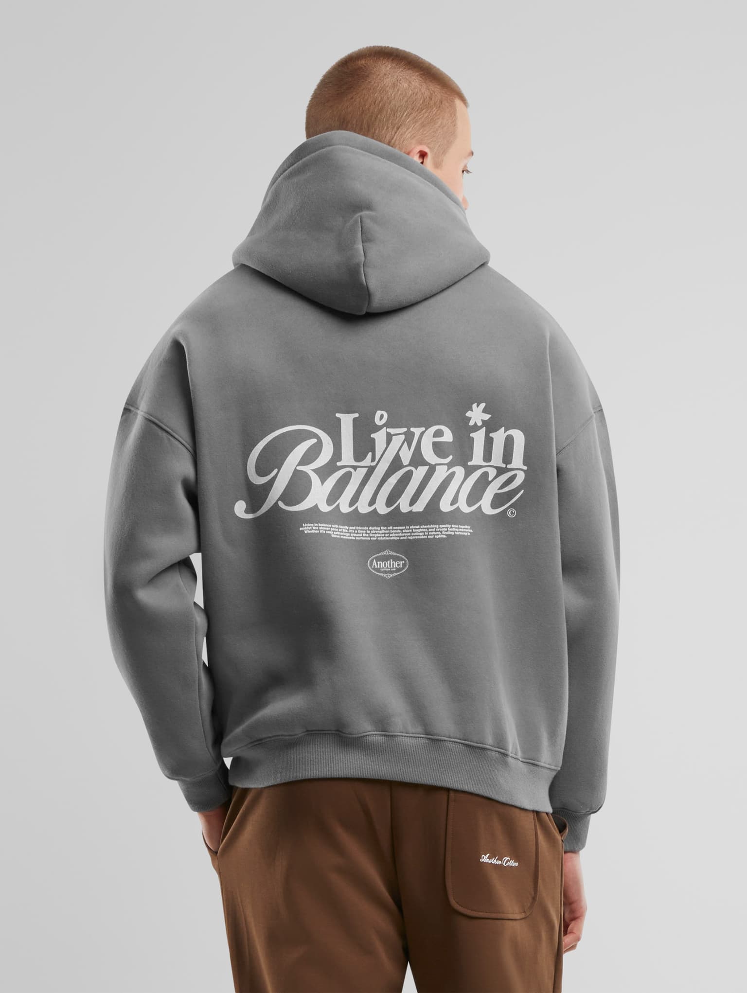 Another Cotton Lab Live in Balance Heavy Oversized Hoodie – Bild 3