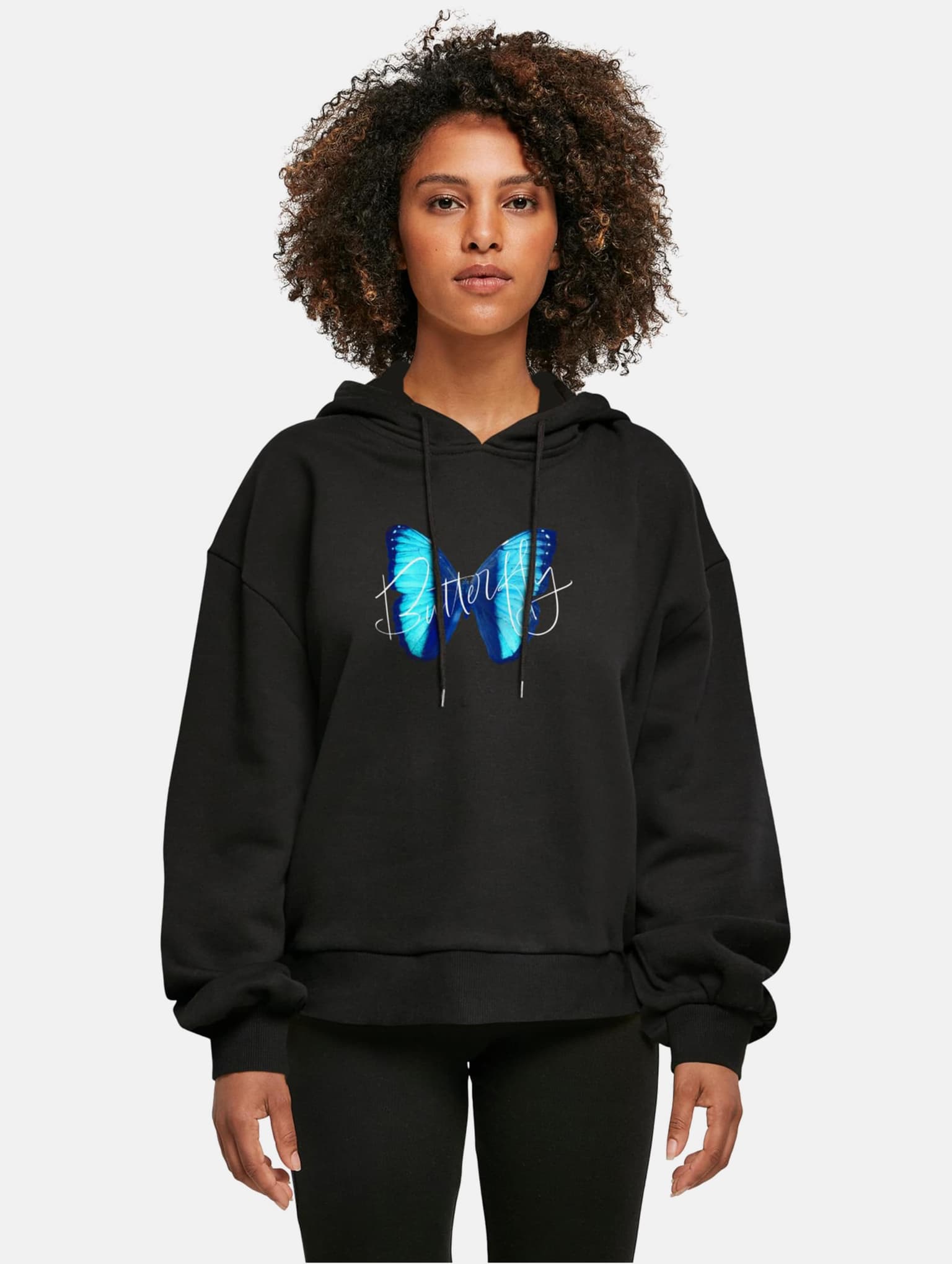Merchcode Ladies Butterfly Blue Essentials Oversized Hoody