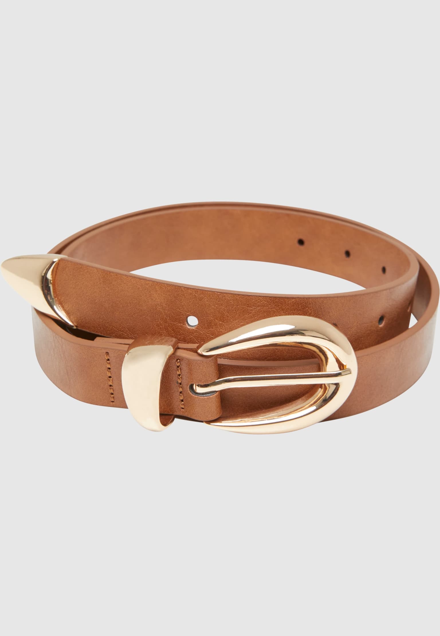 Urban Classics Chunky Buckle Loop Synthetic Leather Belt