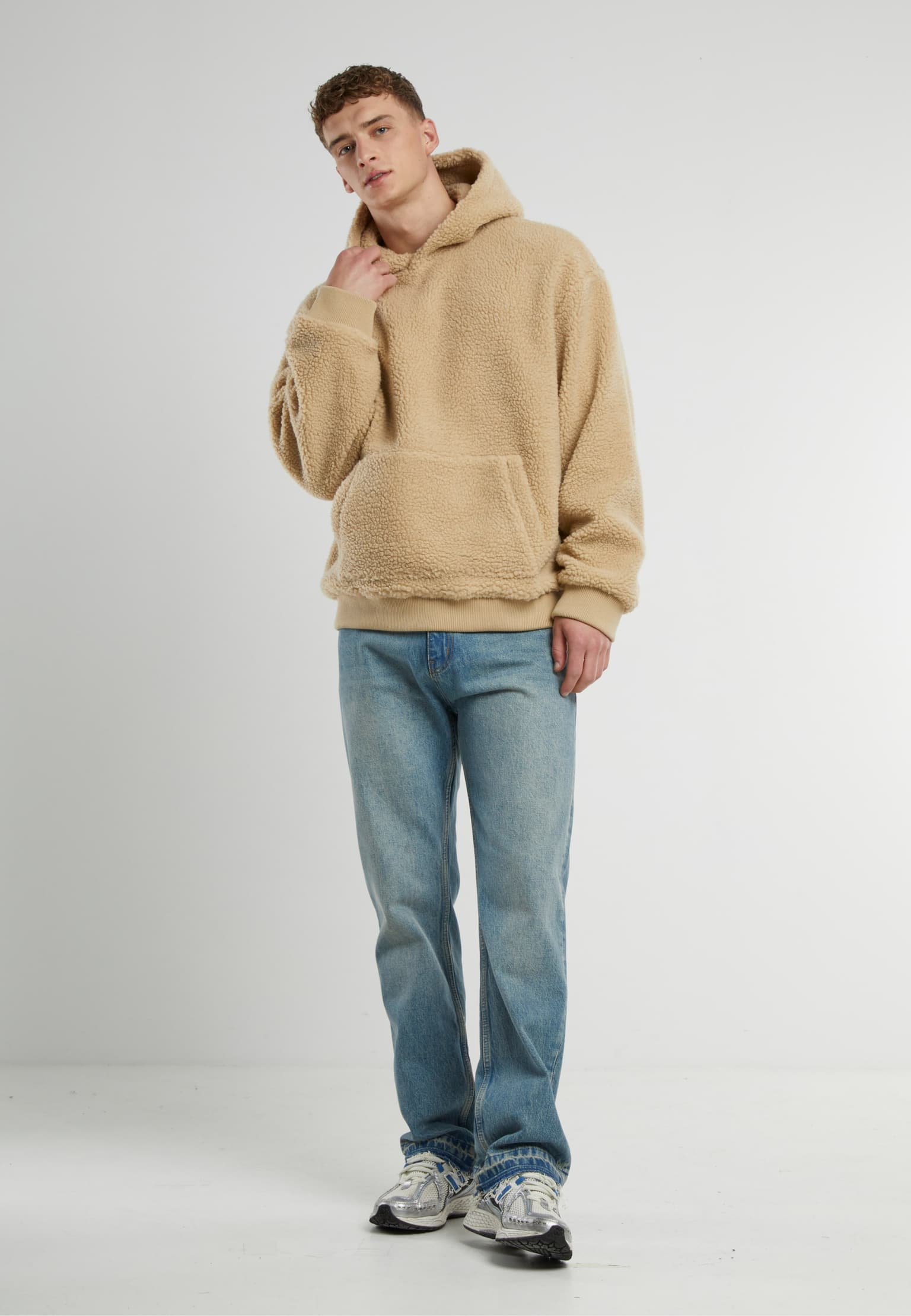 Urban Classics Oversized Teddy Hoody – Bild 4