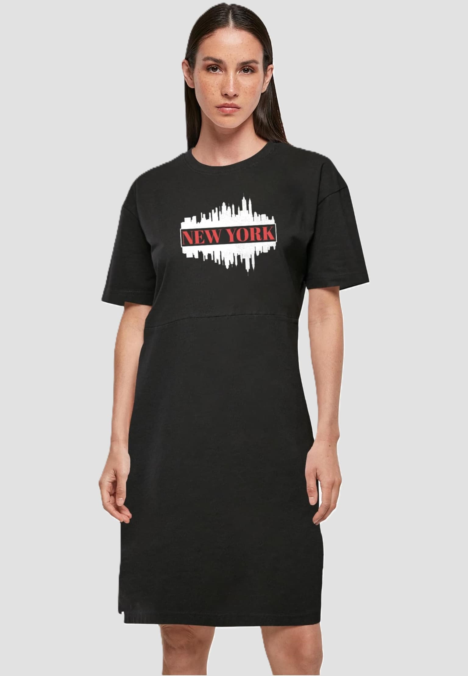 Merchcode Ladies New York X Essentials Oversized Slit Tee Dress