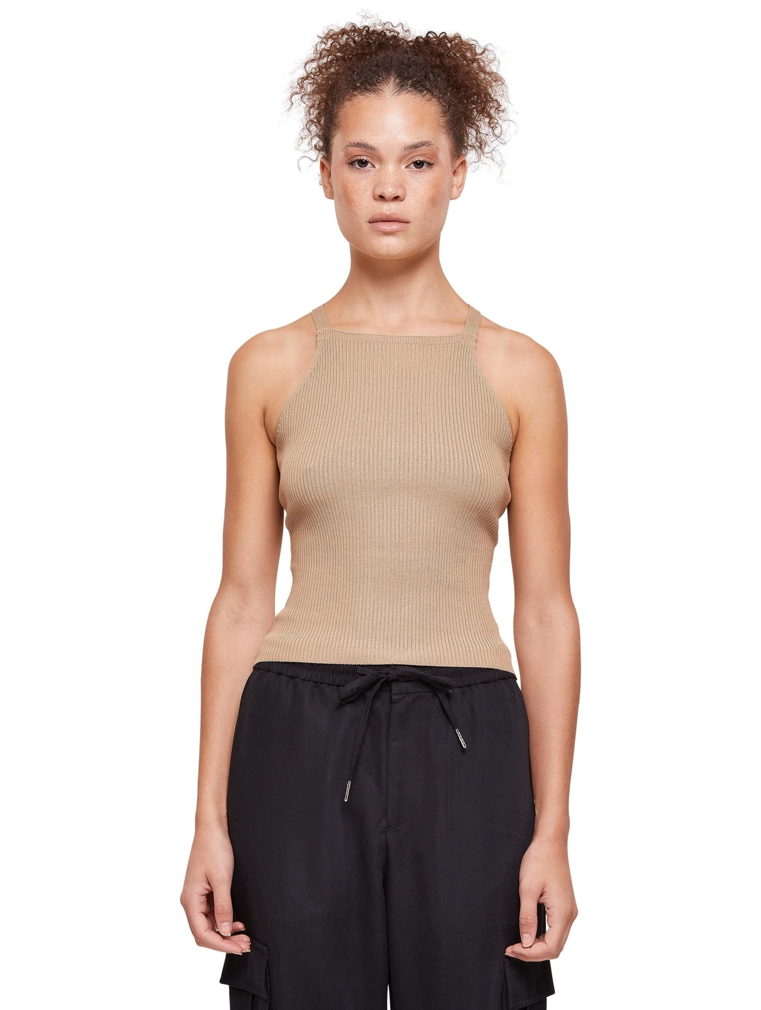 Urban Classics Ladies Rib Knit Crossed Back Top – Bild 4