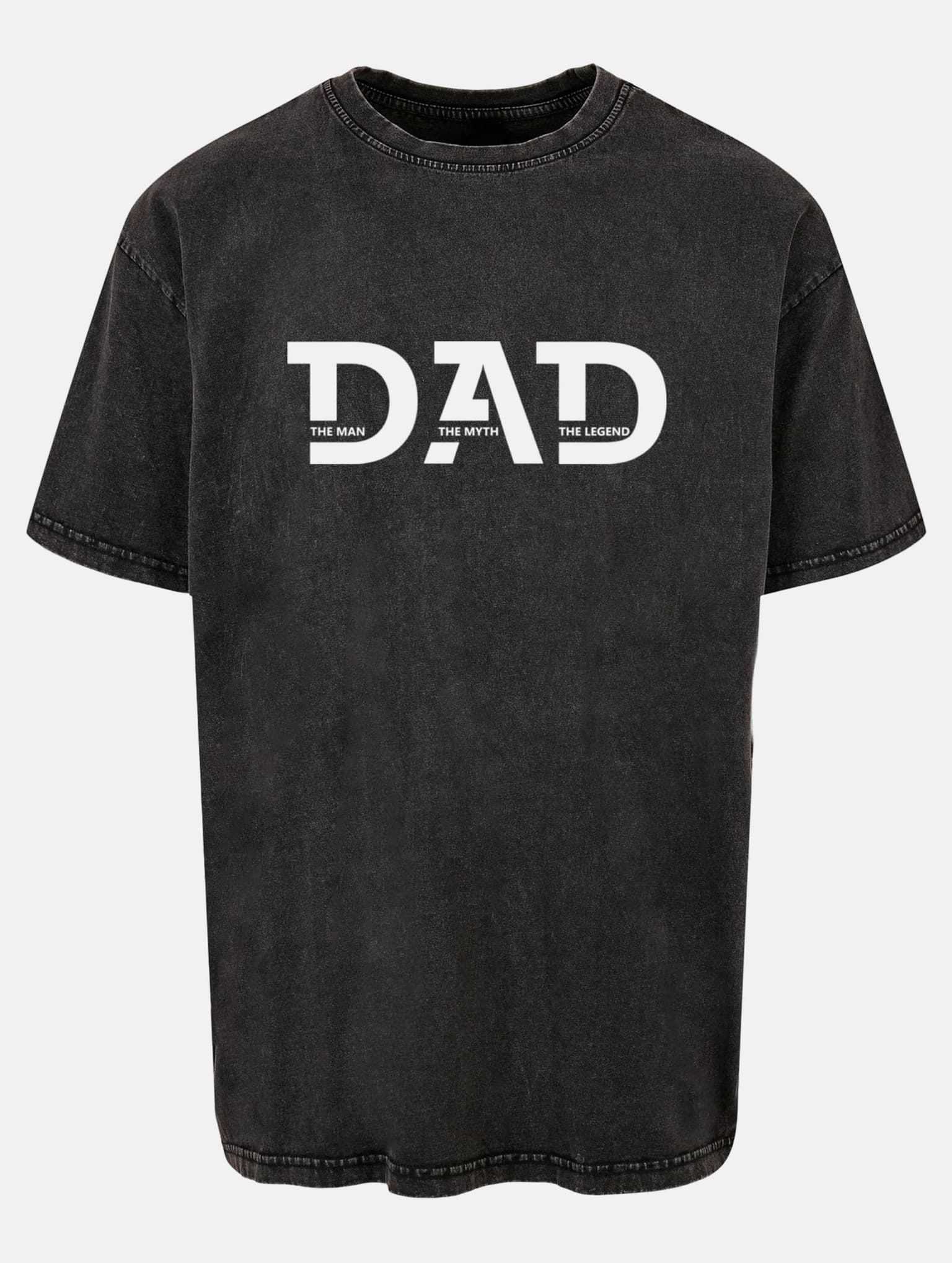 Merchcode POD Fathers Day - The Man, Myth, Legend Acid Washed Heavy Oversized Tee – Bild 3