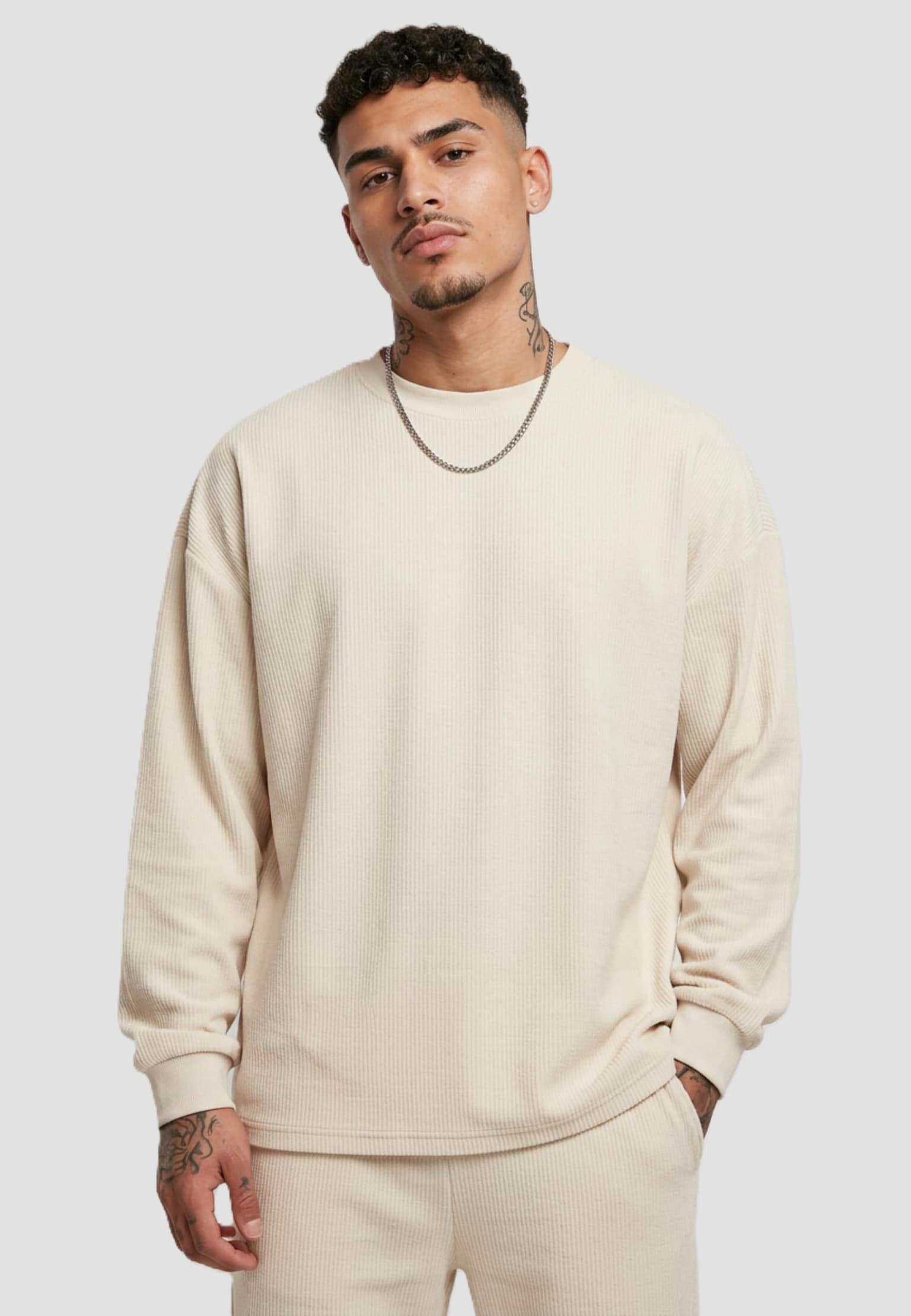 Urban Classics Rib Terry Boxy Crew