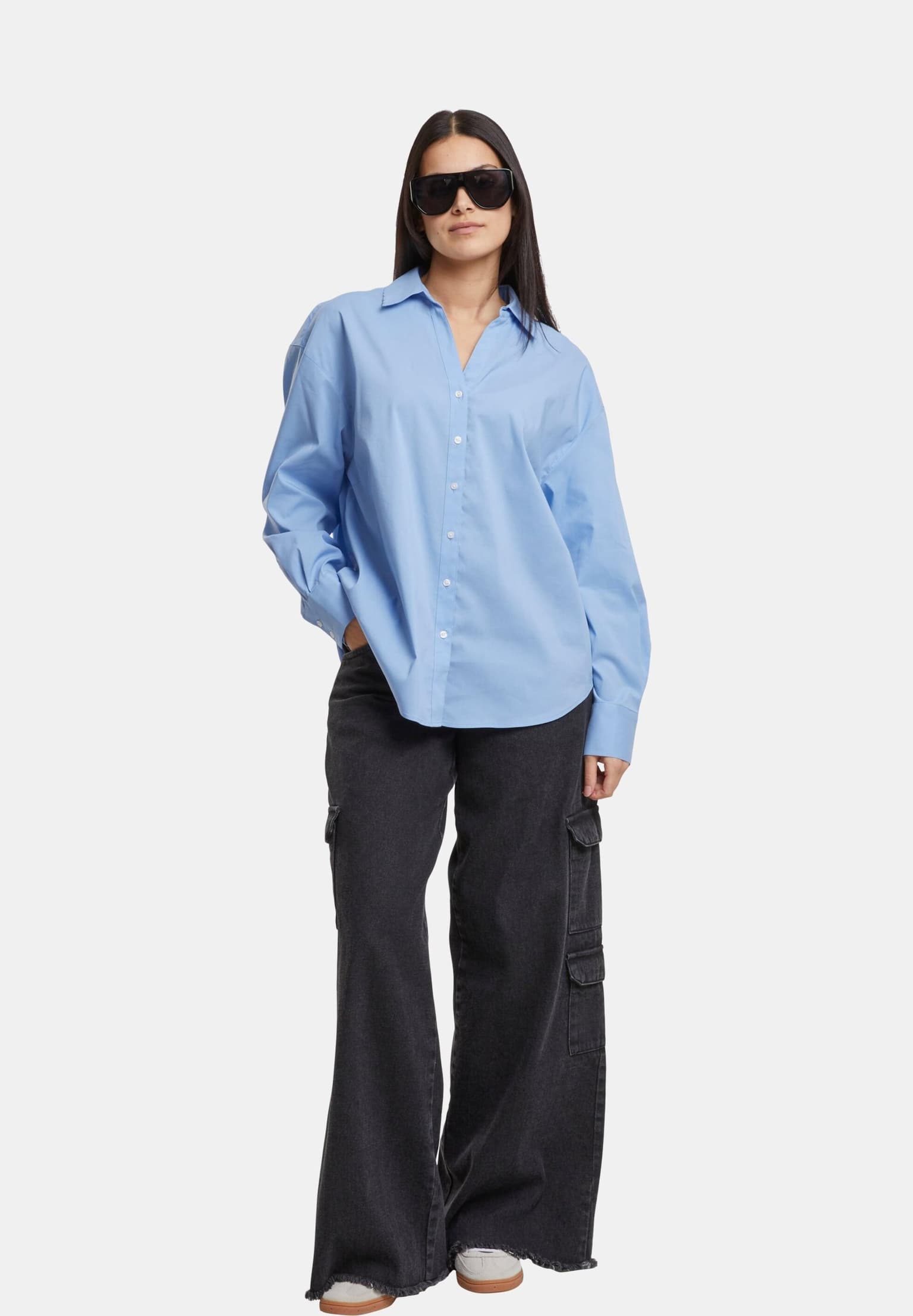 Urban Classics Ladies Oversized Cotton Blouse – Bild 4