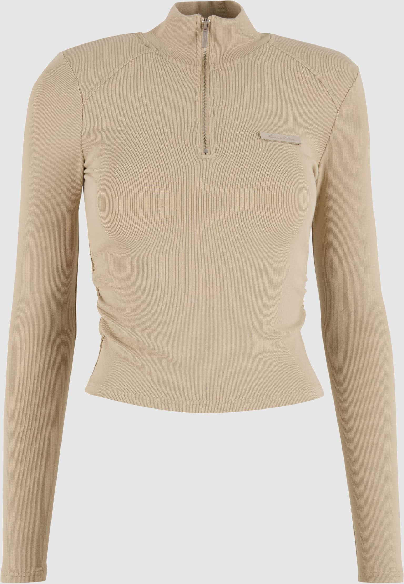 Another Cotton Lab Cropped Rib Half Zip – Bild 4