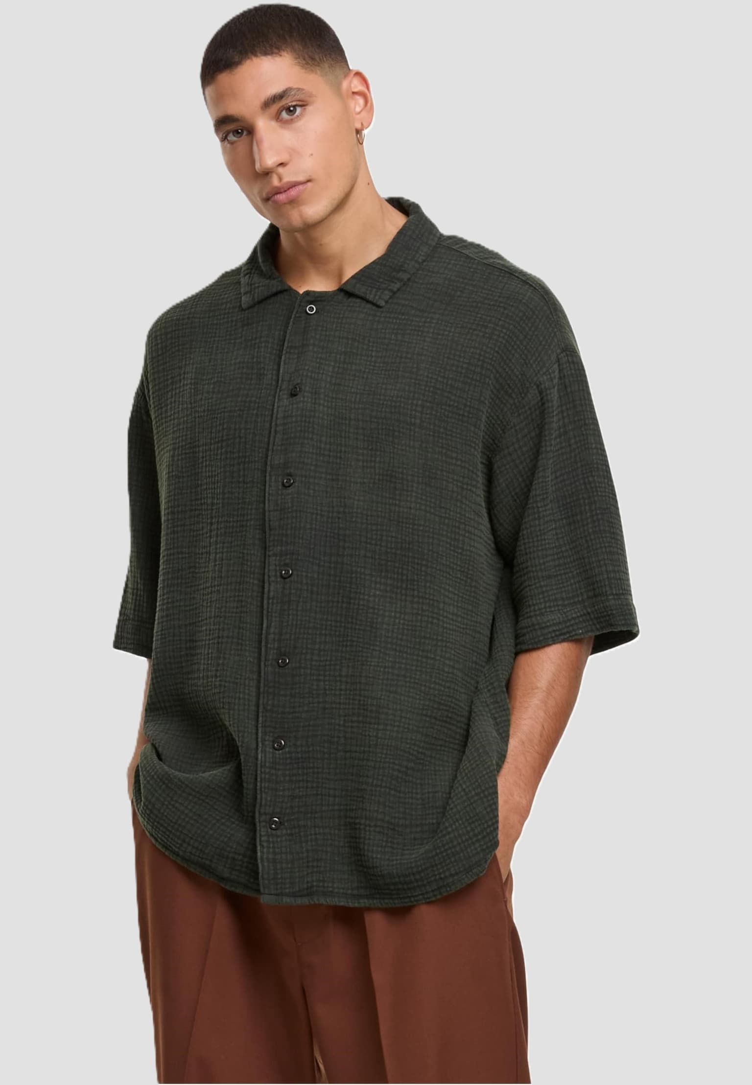 Urban Classics Acid Washed Musselin Shirt