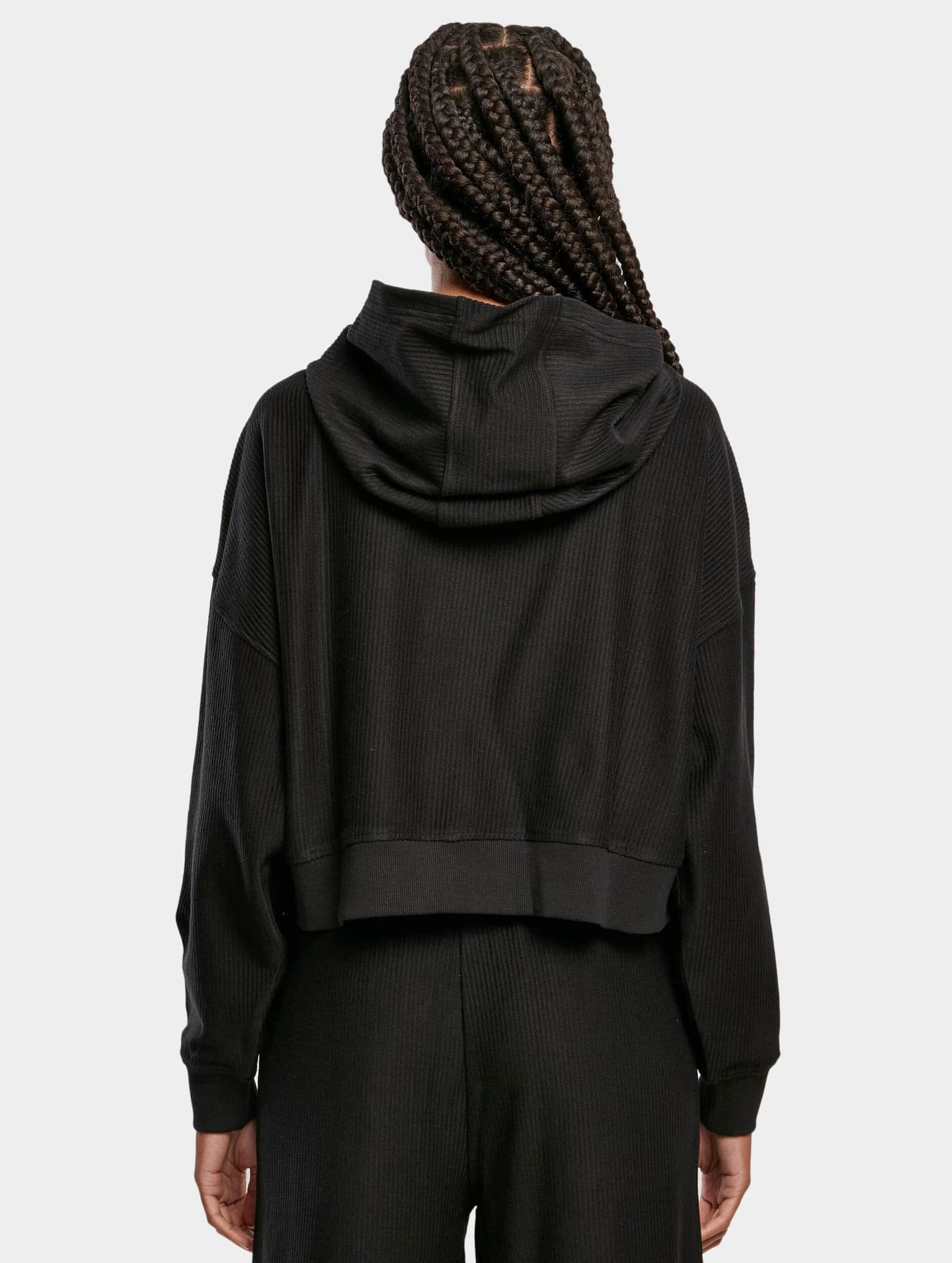 Urban Classics Ladies Oversized Short Rib Hoody – Bild 2