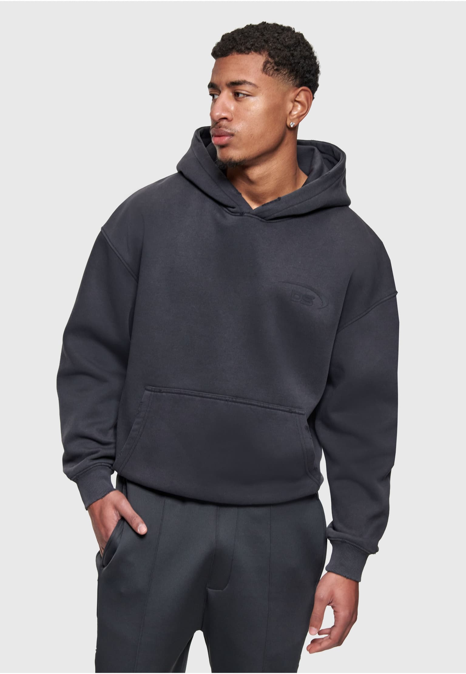 Dropsize HEAVY OVERSIZE DISTRESSED HOODIE