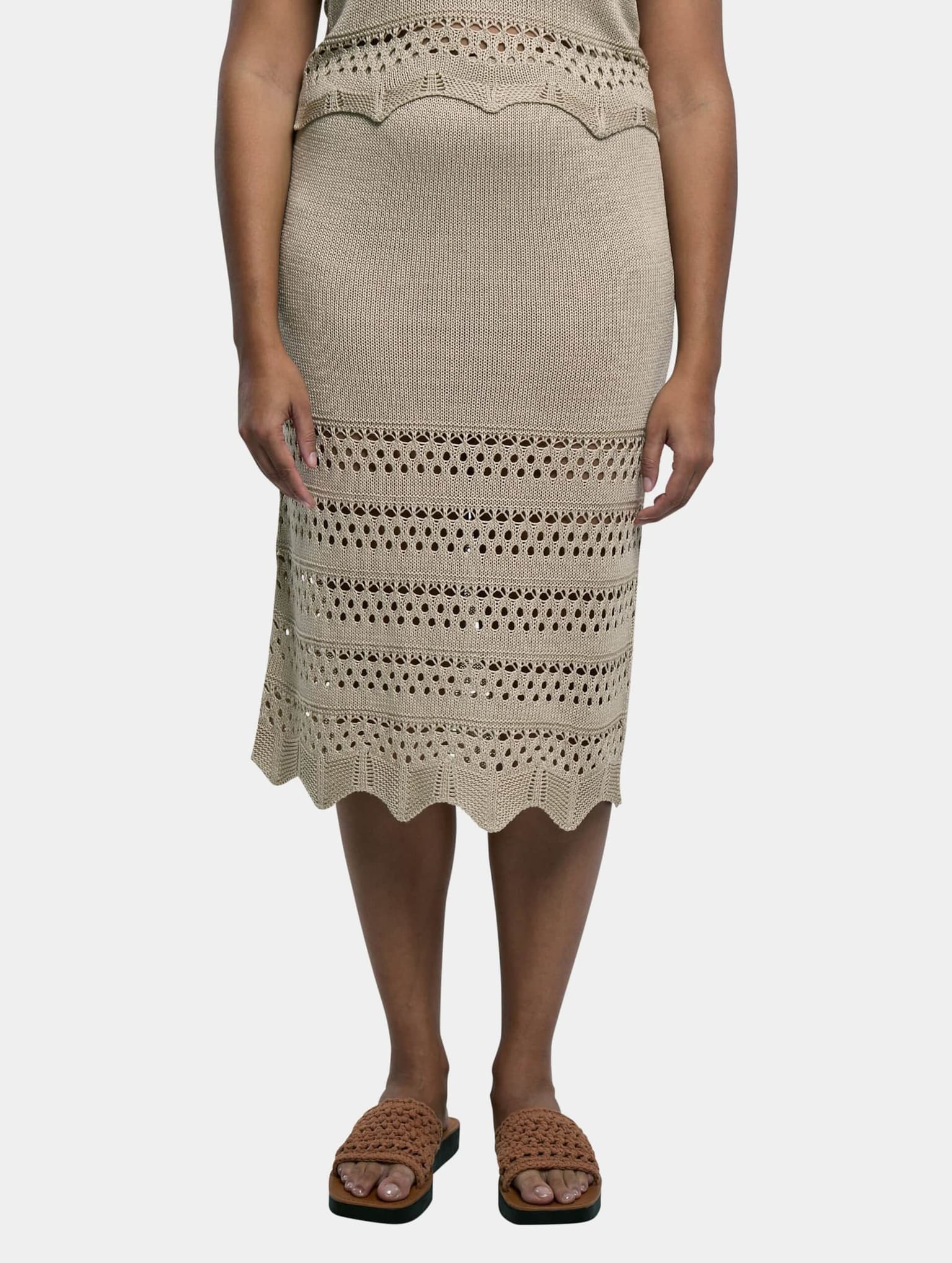 Urban Classics Ladies 3/4 Crochet Knit Skirt – Bild 2