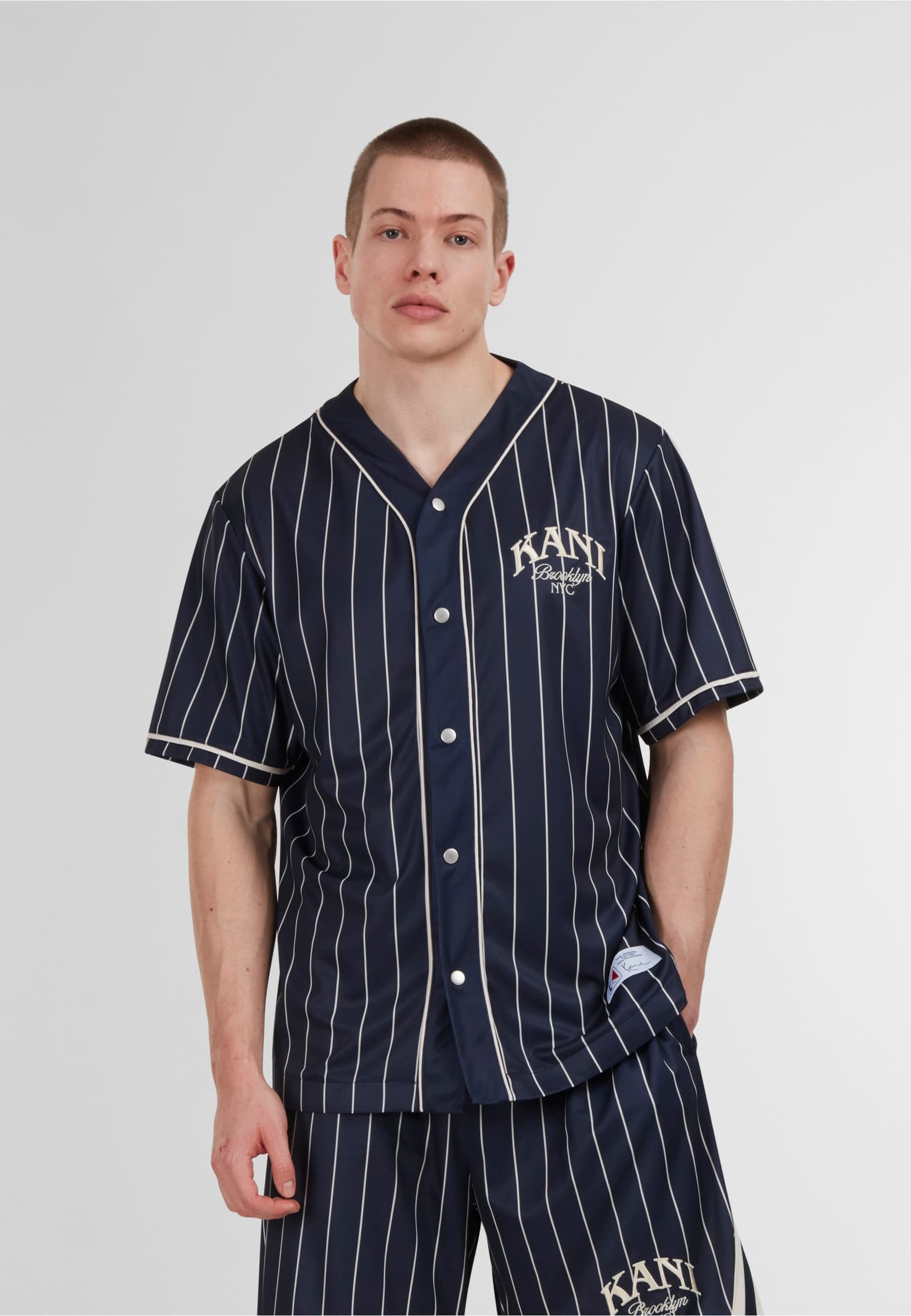 Karl Kani Pinstripe Baseball Jersey
