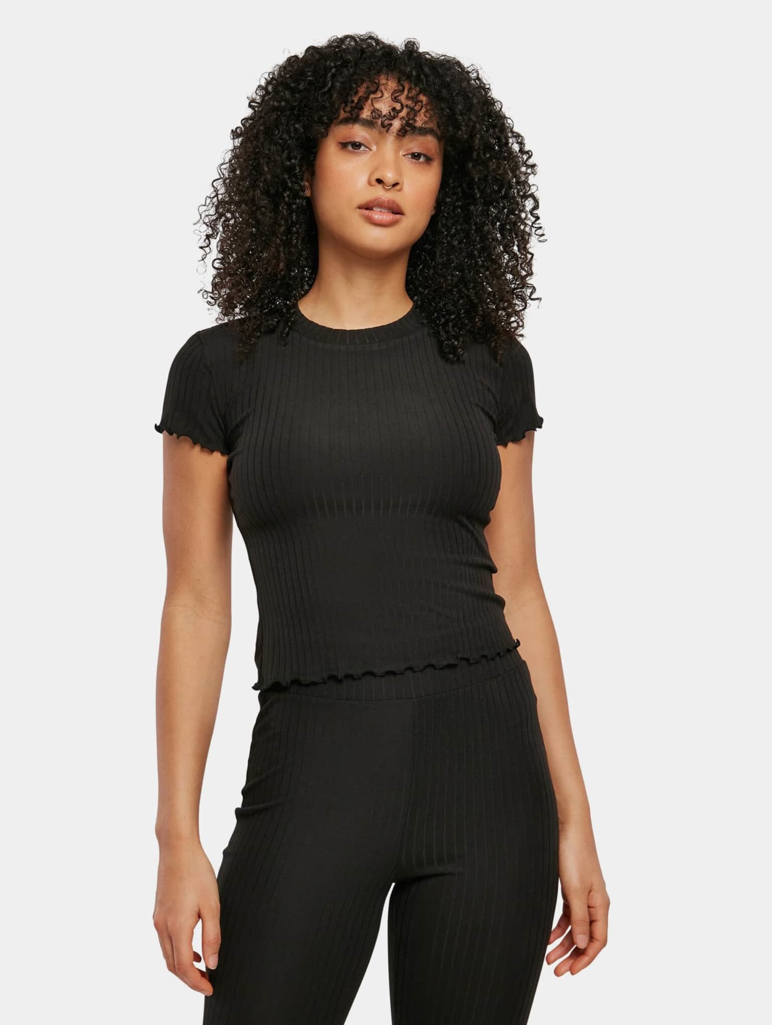 Urban Classics Ladies Short Rib Tee