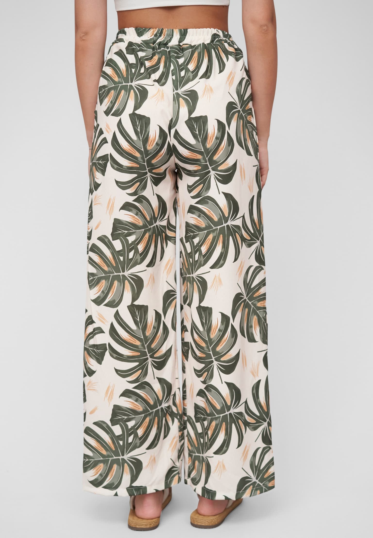 Cloud5ive Summer Pants with palm print and tie belt – Bild 2