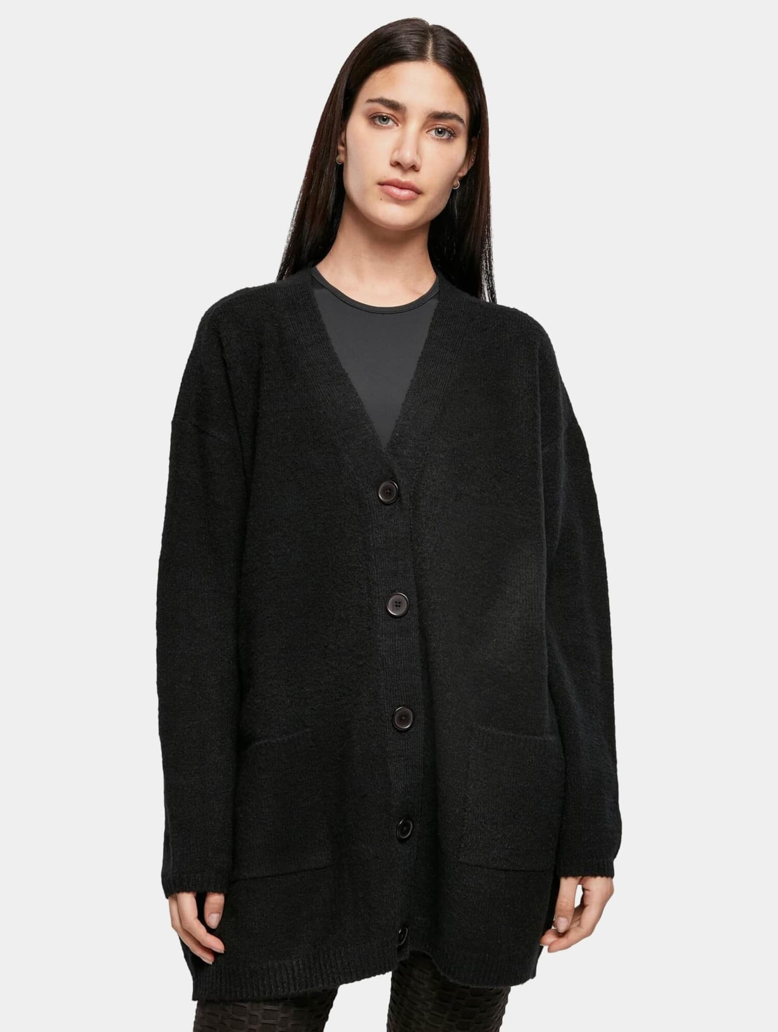 Urban Classics Ladies Chunky Fluffy Knit Cardigan
