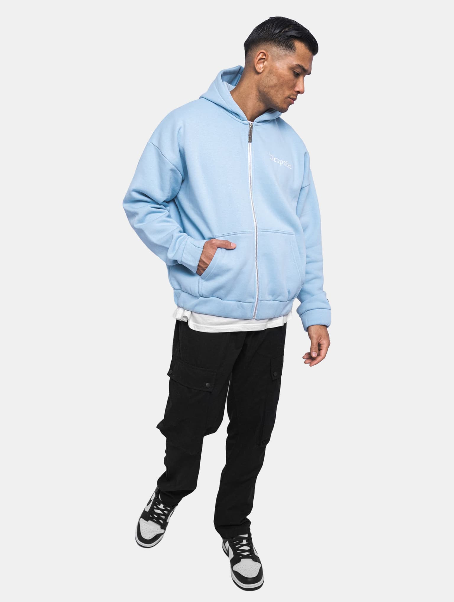 Dropsize Super Heavy Oversize Blank Zip Hoodie – Bild 4