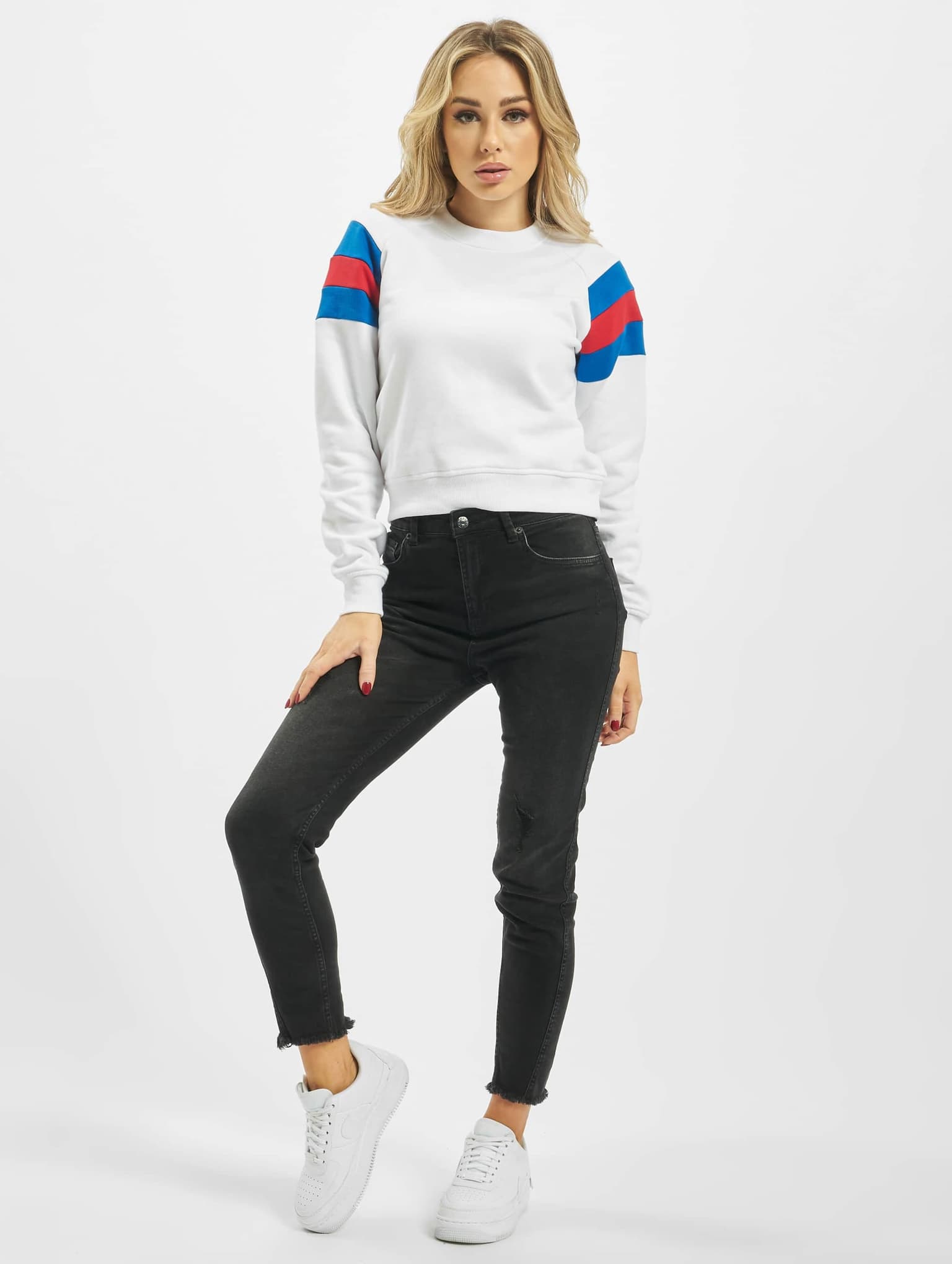 Urban Classics Ladies Sleeve Stripe Crew – Bild 4