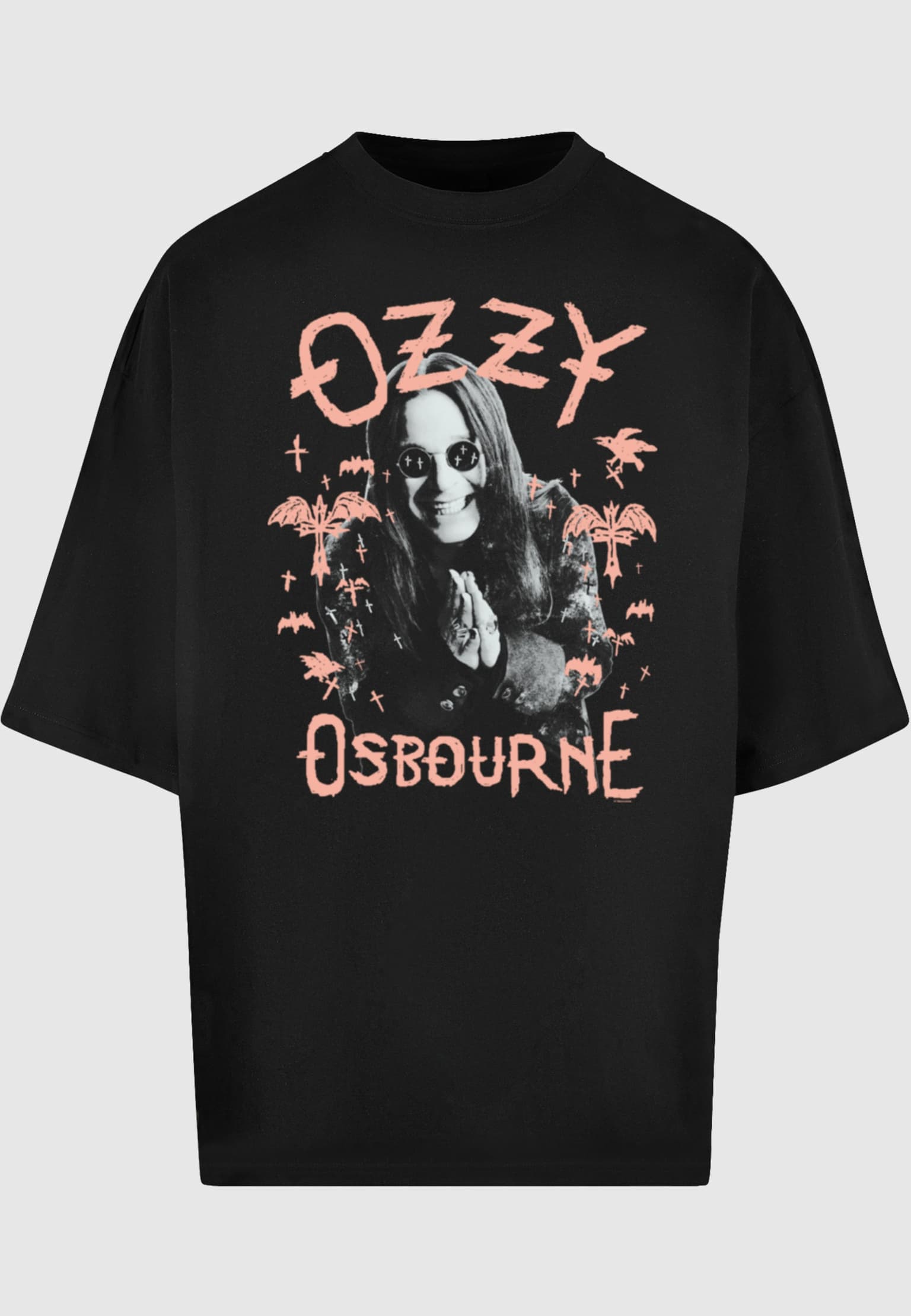 Merchcode Ozzy Osbourne - Pink Bat Huge Tee – Bild 3