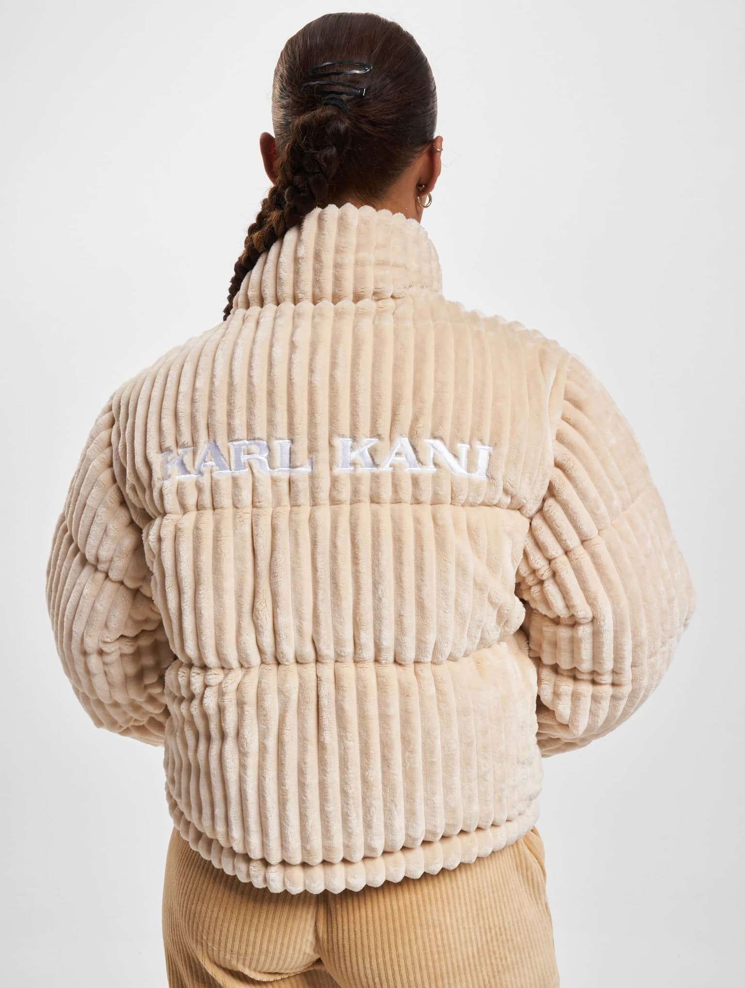 Karl Kani KW233-024-1 KK Og Fuzzy Corduroy Short Puffer Jacket – Bild 2