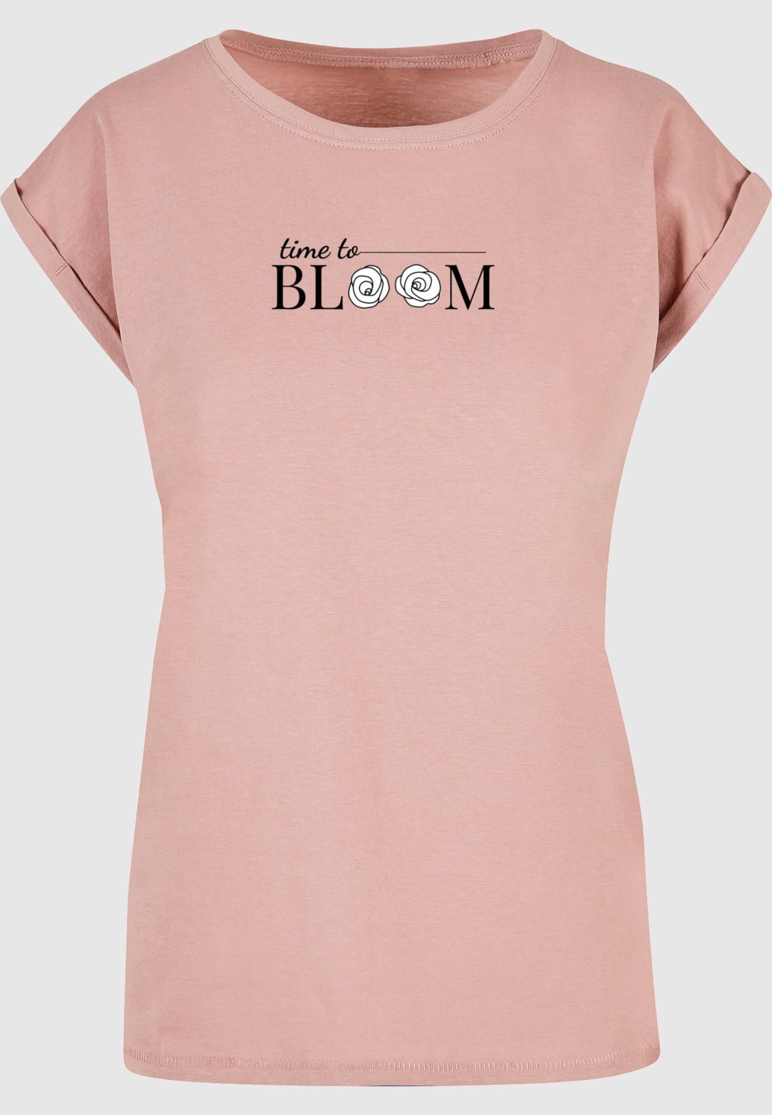 Merchcode Ladies Time to bloom - Extended Shoulder Tee – Bild 3