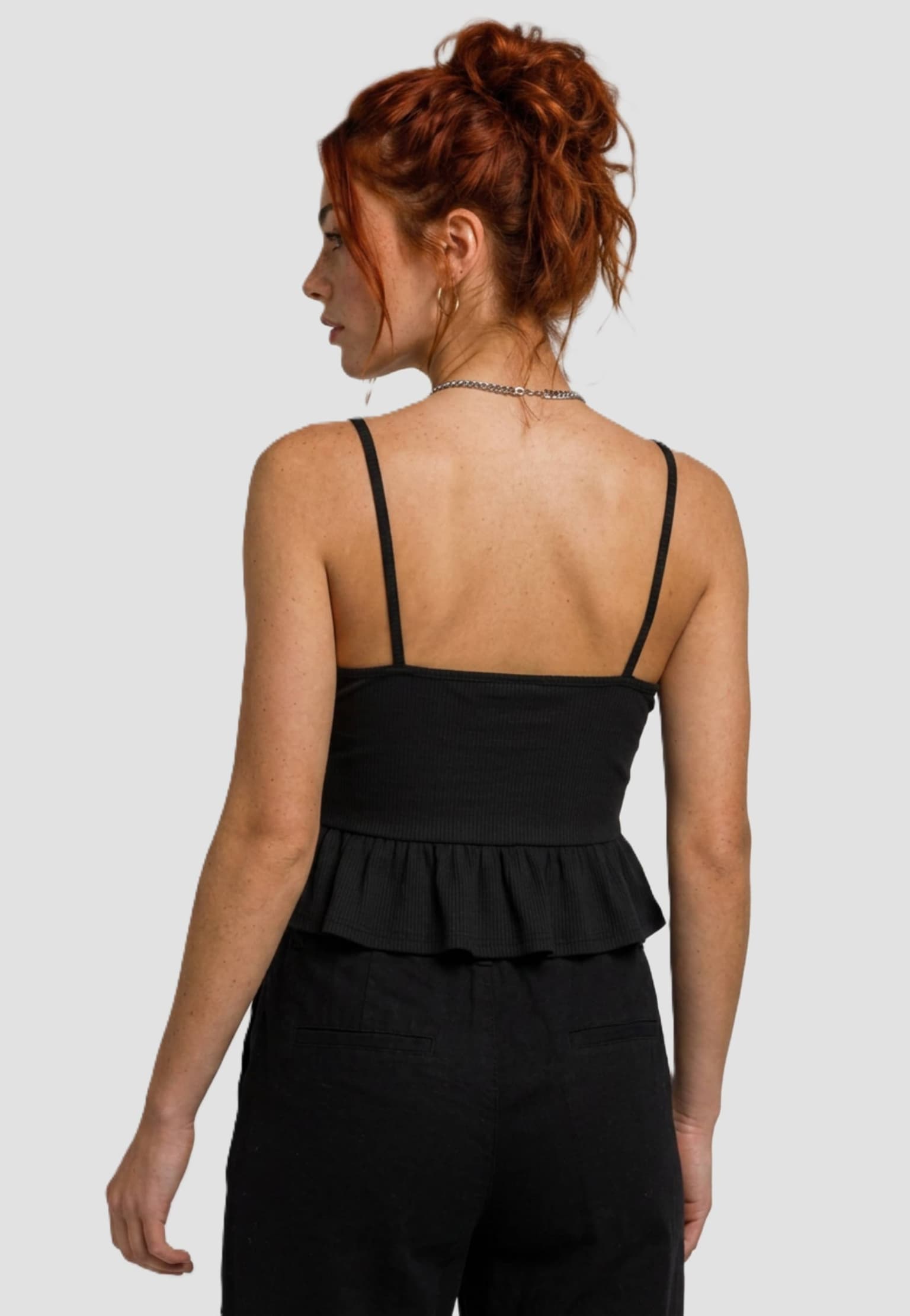 Urban Classics Ladies Waffle Pique Ruffle Top – Bild 2