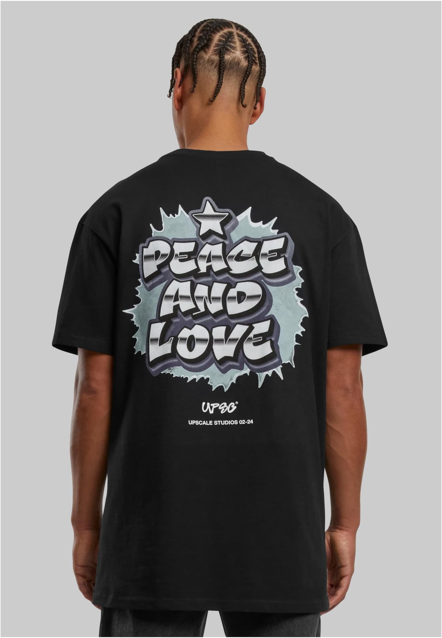 Mister Tee Upscale Peace&Love Heavy Oversize – Bild 2