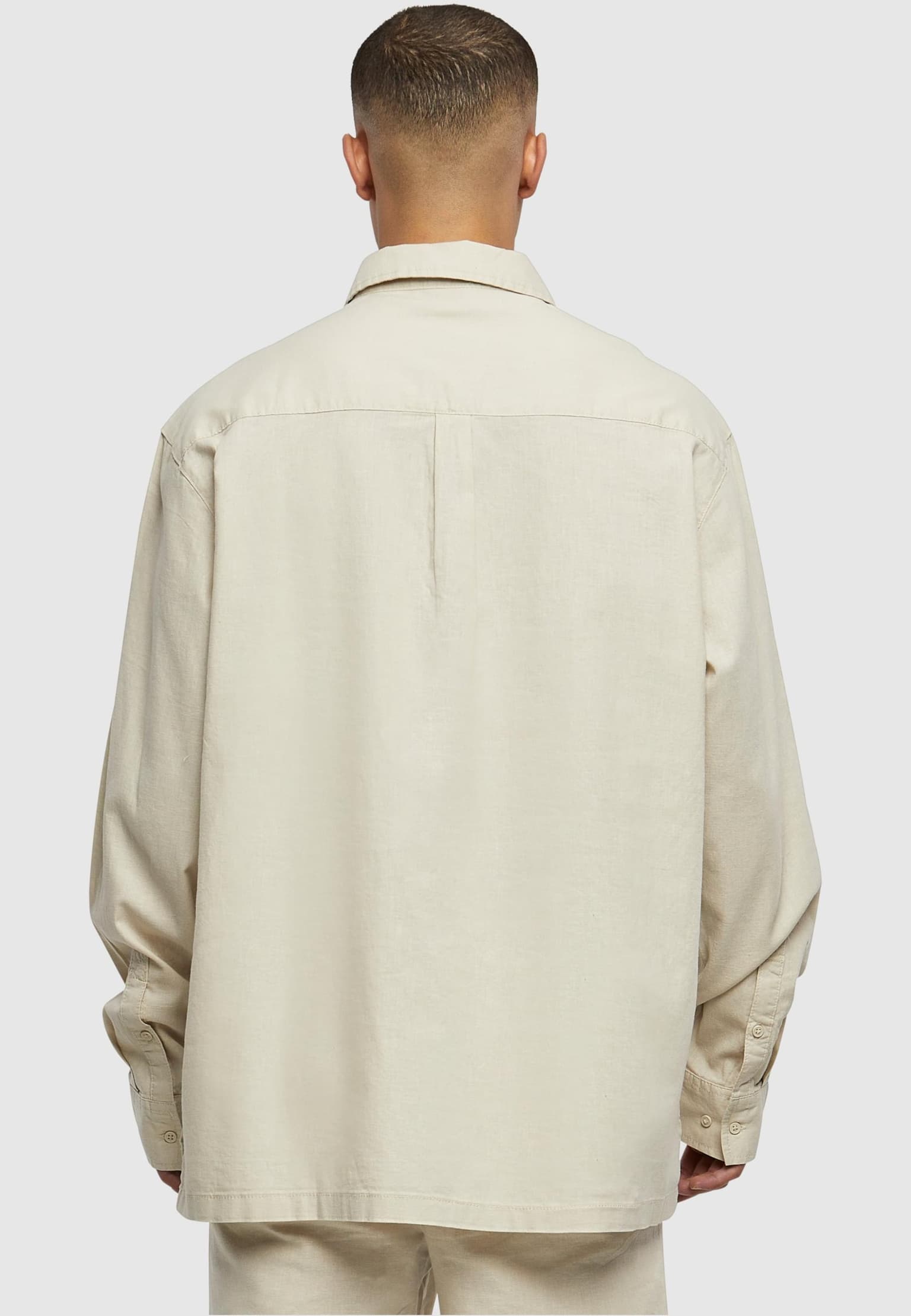Urban Classics Cotton Linen Half Zip Shirt – Bild 2