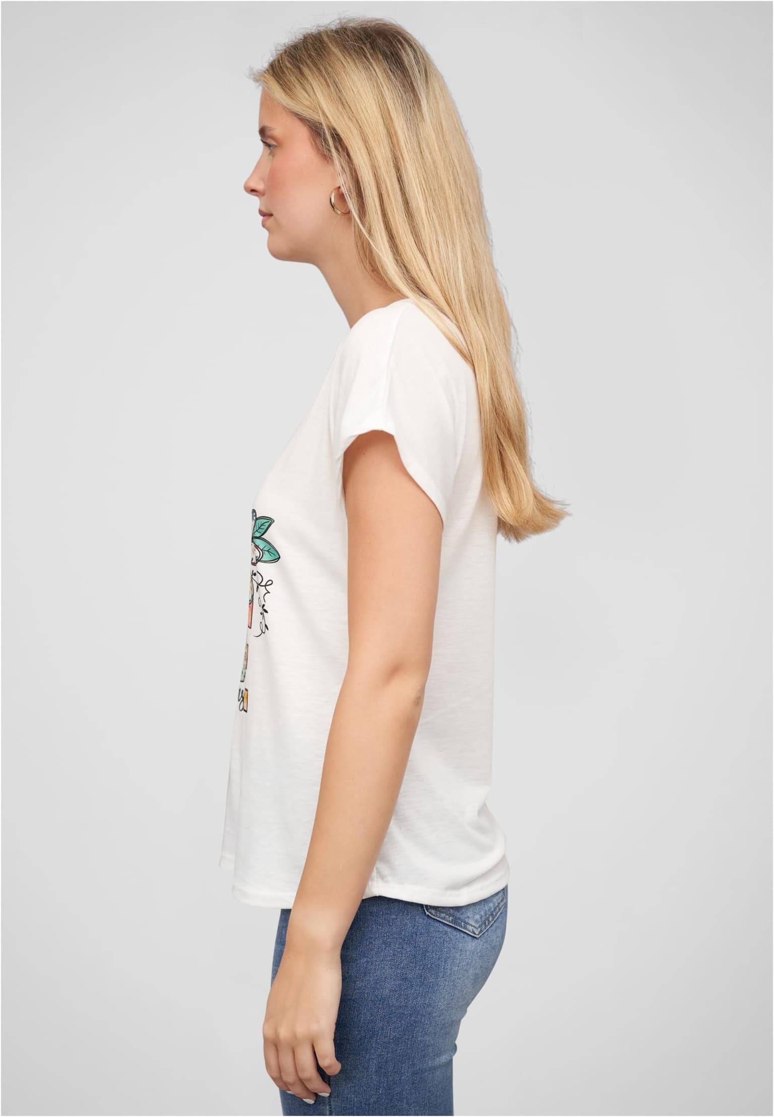 Cloud5ive Viskose T-Shirt mit Love-Blumen Print – Bild 3