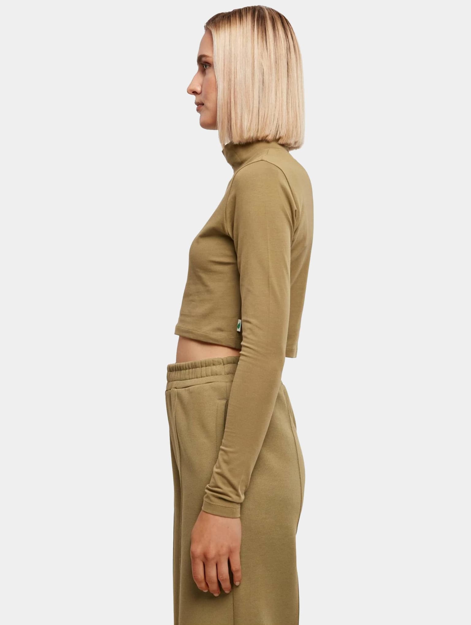 Urban Classics Ladies Essentials Cropped Turtelneck Longsleeve – Bild 3