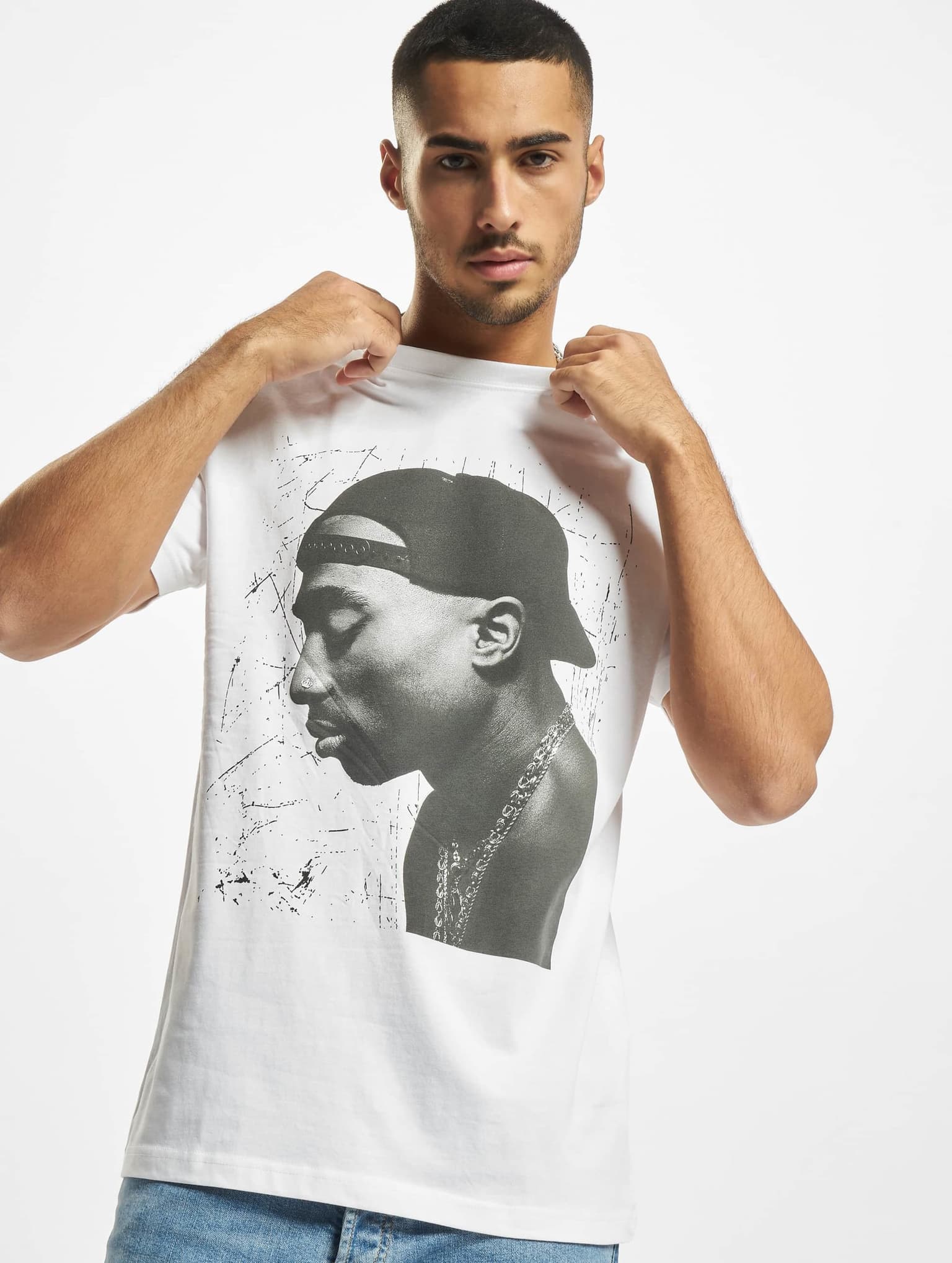 Merchcode Tupac Cracked Background Tee