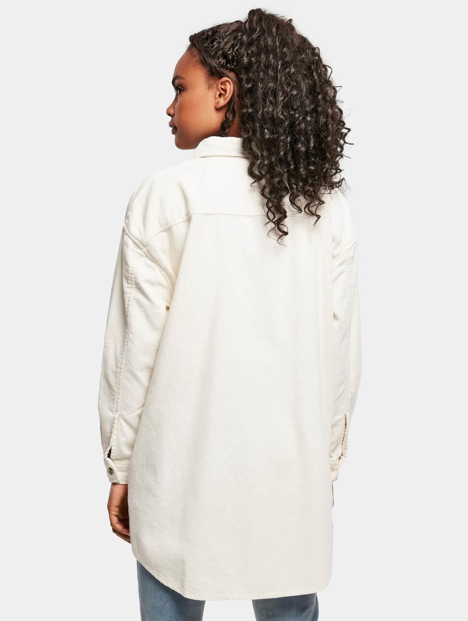 Urban Classics Ladies Long Corduroy Overshirt – Bild 2